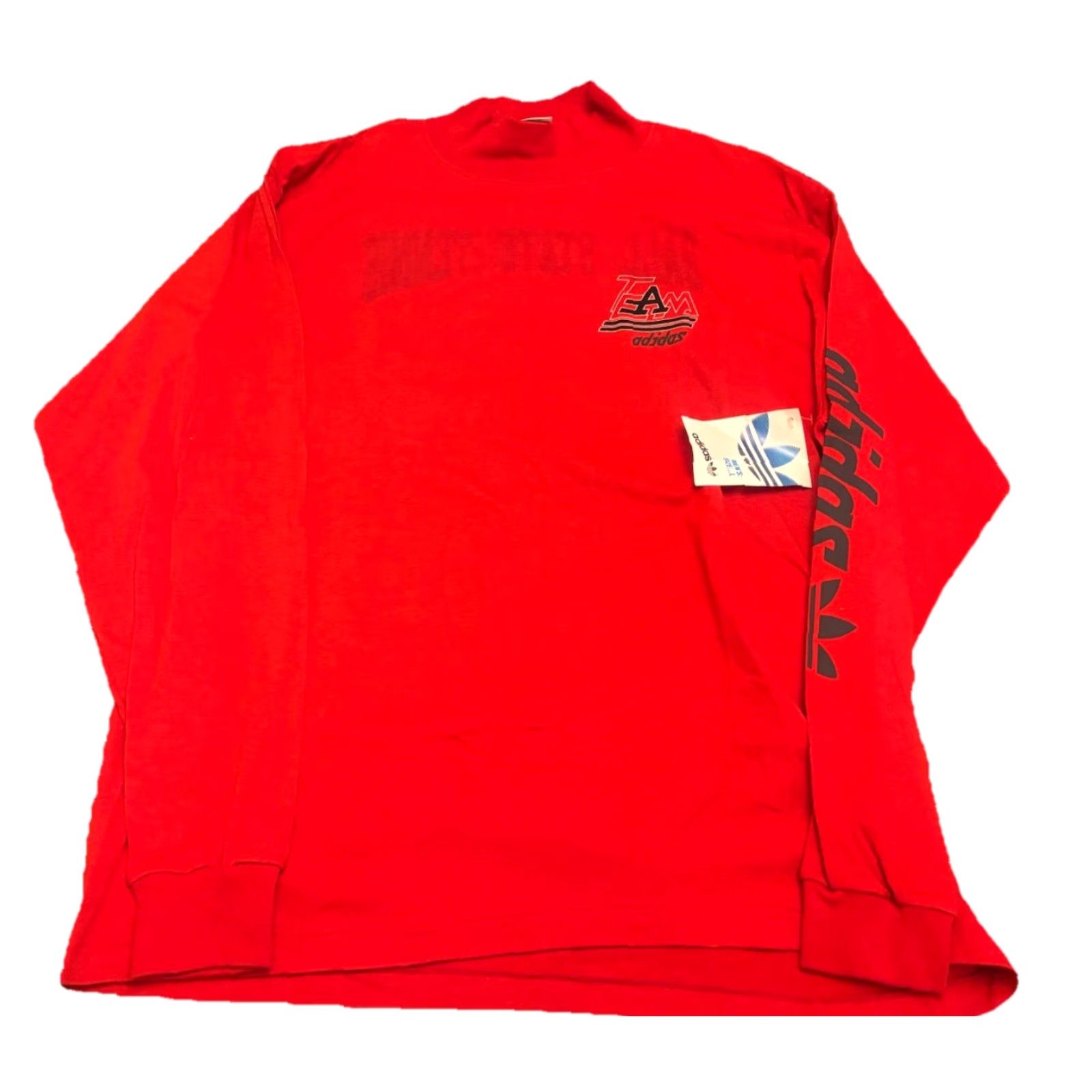 Adidas VINTAGE adidas T-Shirt Men L Crew Neck Long Sleeve Red 80s Team Logo Cotton US Made Size US L / EU 52-54 / 3 - 2 Thumbnail