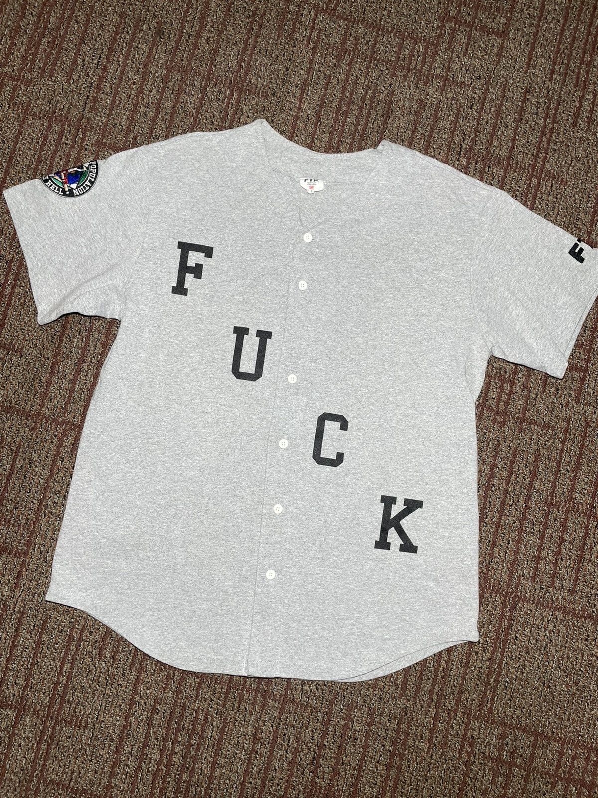 Fuck The Population FTP Made In Hell Baseball Jersey (X-Large) Size US XL / EU 56 / 4 - 1 Thumbnail