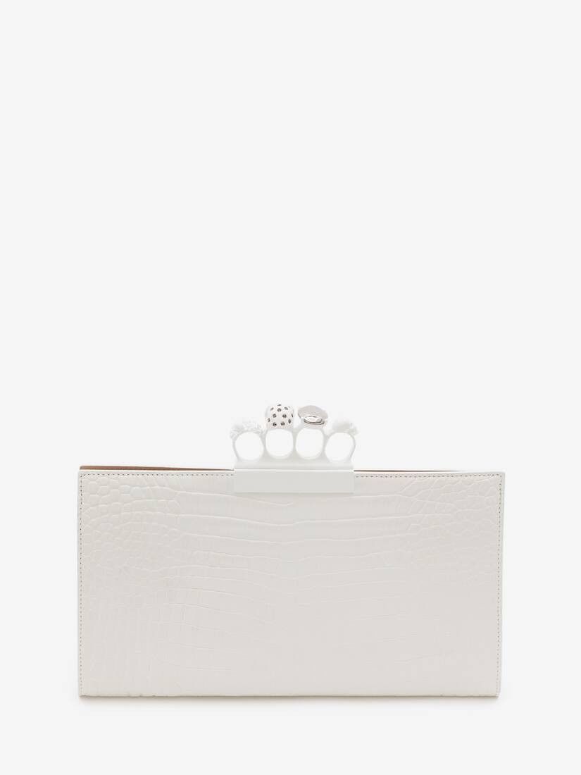 Alexander McQueen o1w1db10925 Size: OS/Jewelled Flat Pouch in White Size ONE SIZE - 2 Thumbnail