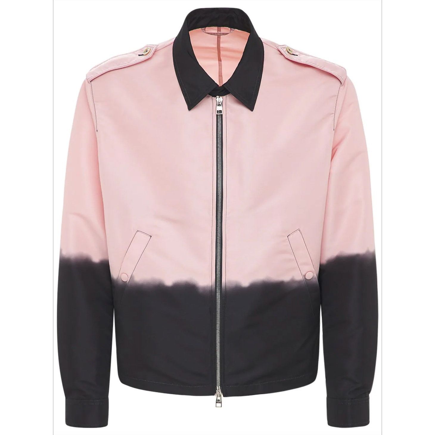 Alexander McQueen Alexander McQueen Pink & Black Dip Dye Front Zip Jacket 50 Size US L / EU 52-54 / 3 - 2 Thumbnail