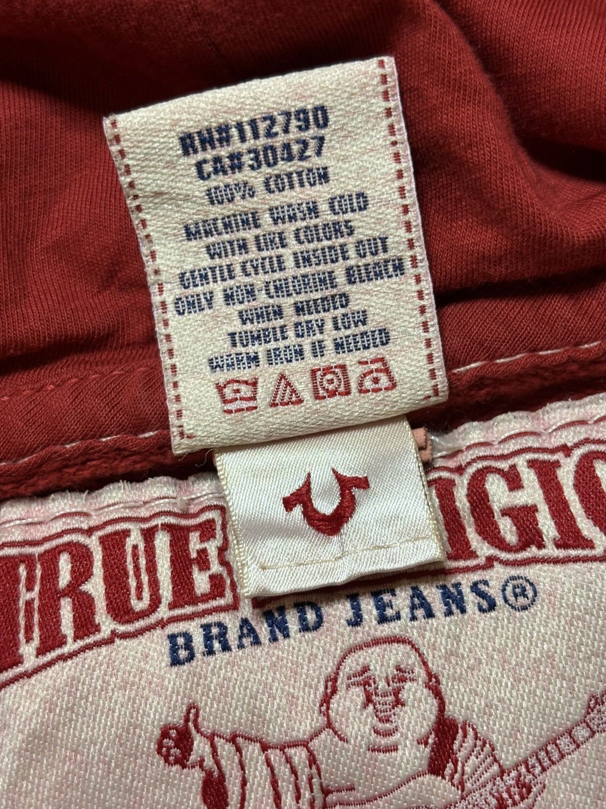 True Religion 2000’s True Religion - Big T Washed Zip Up Hoodie Size US S / EU 44-46 / 1 - 6 Thumbnail
