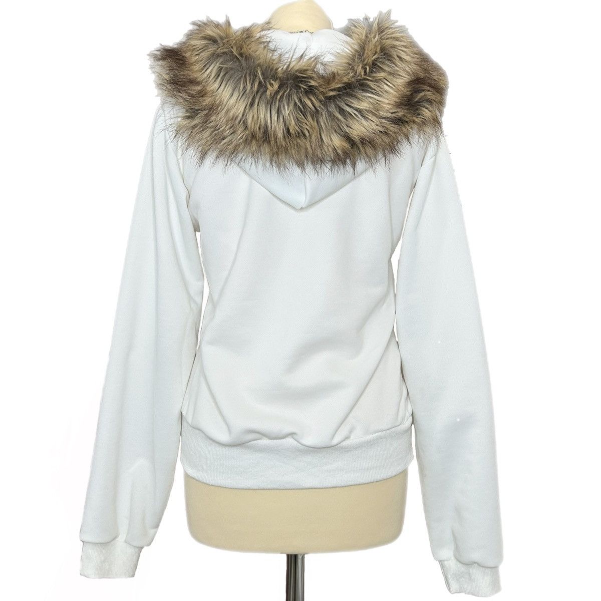 Other y2k white fur trim zip up hoodie Size M / US 6-8 / IT 42-44 - 2 Thumbnail