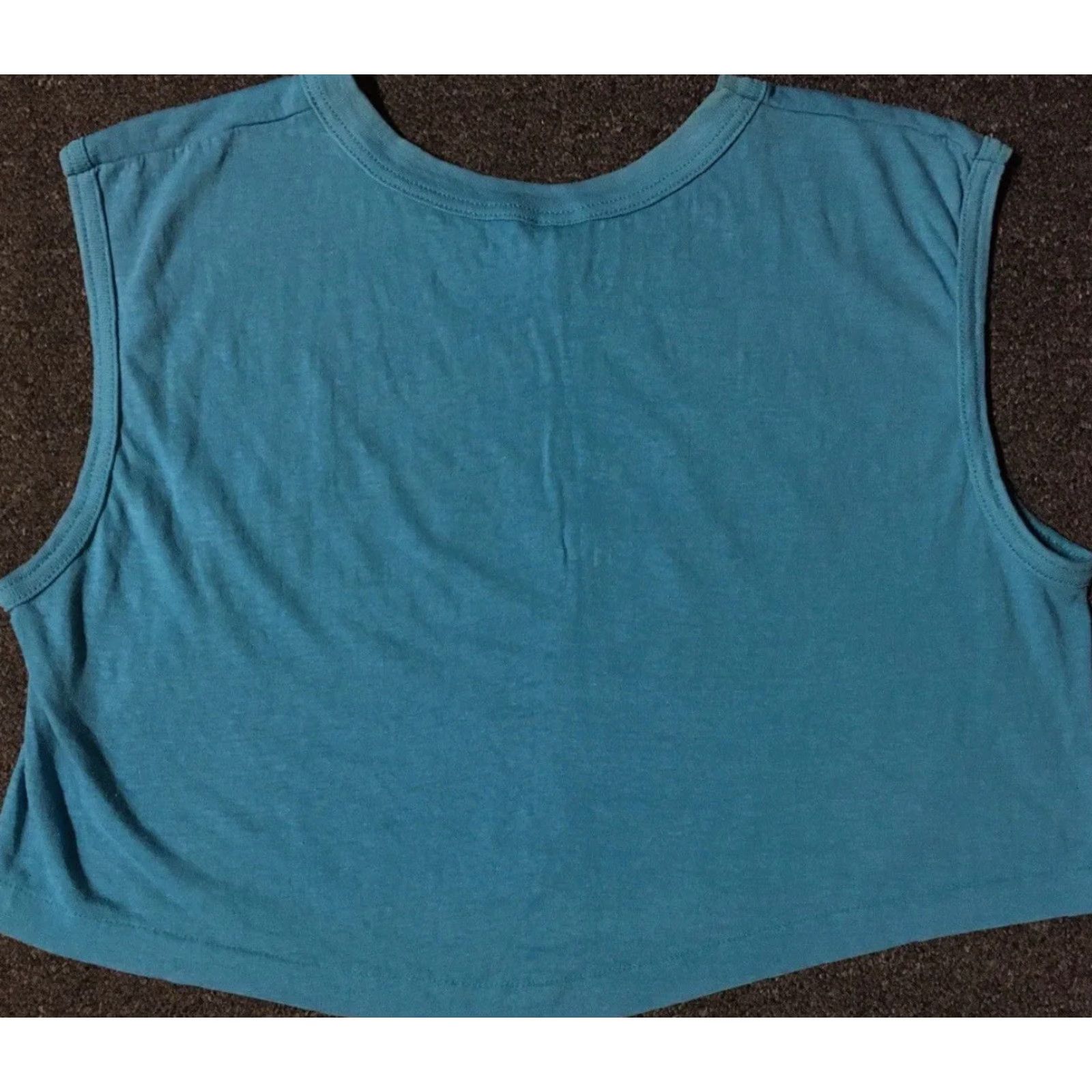Vintage Vtg 80s Surf Faded Cropped Sleeveless Shirt L USA Blue Size L / US 10 / IT 46 - 5 Thumbnail