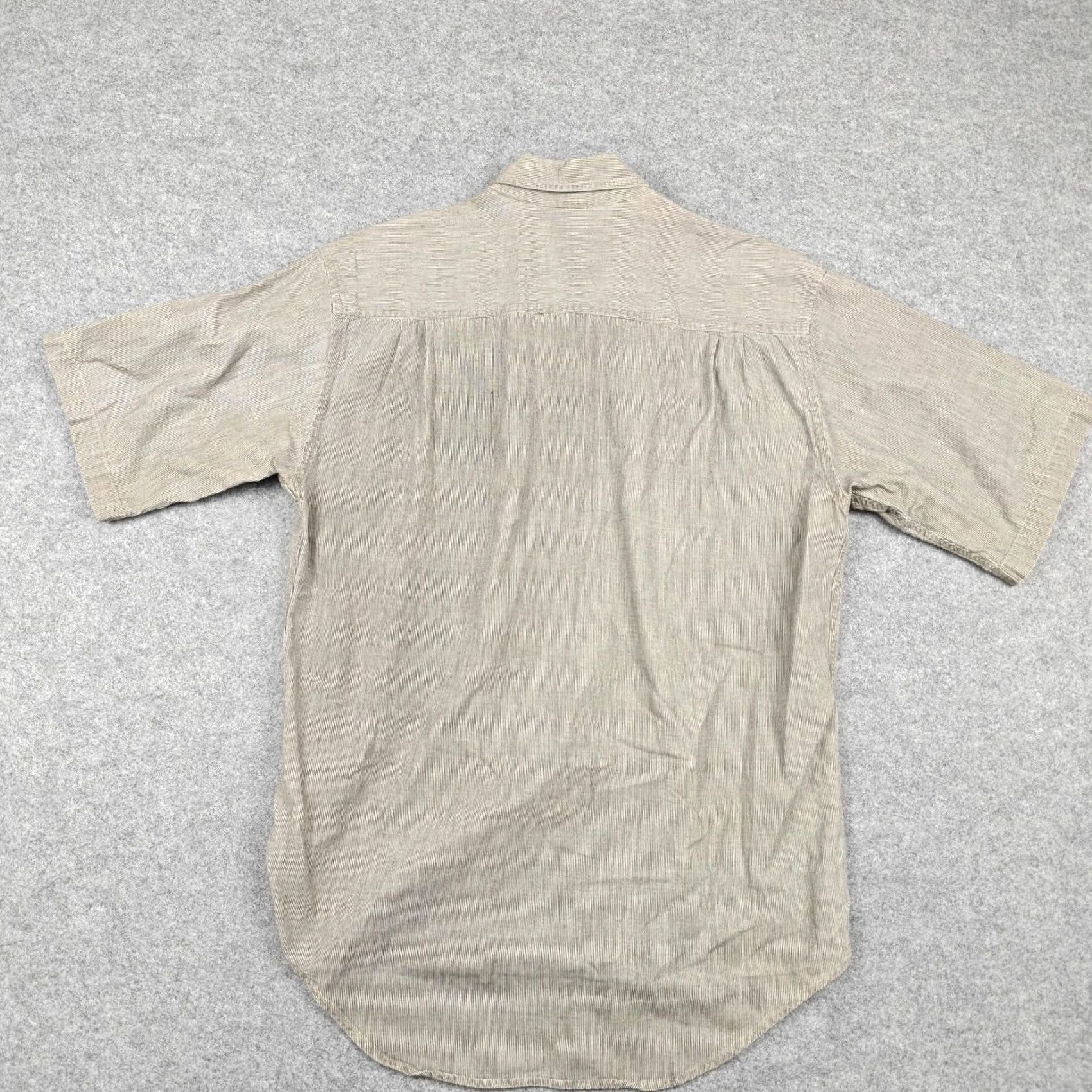 Vintage VINTAGE Woolrich Shirt Mens L Beige Striped Short Sleeve Button Up Casual Size US L / EU 52-54 / 3 - 4 Thumbnail