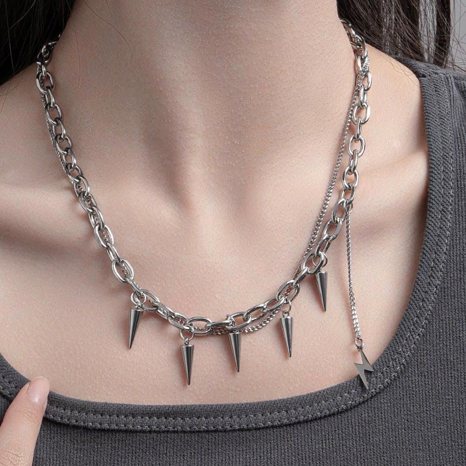 Other Punk Rivet Spiked Necklace Size ONE SIZE - 1 Thumbnail