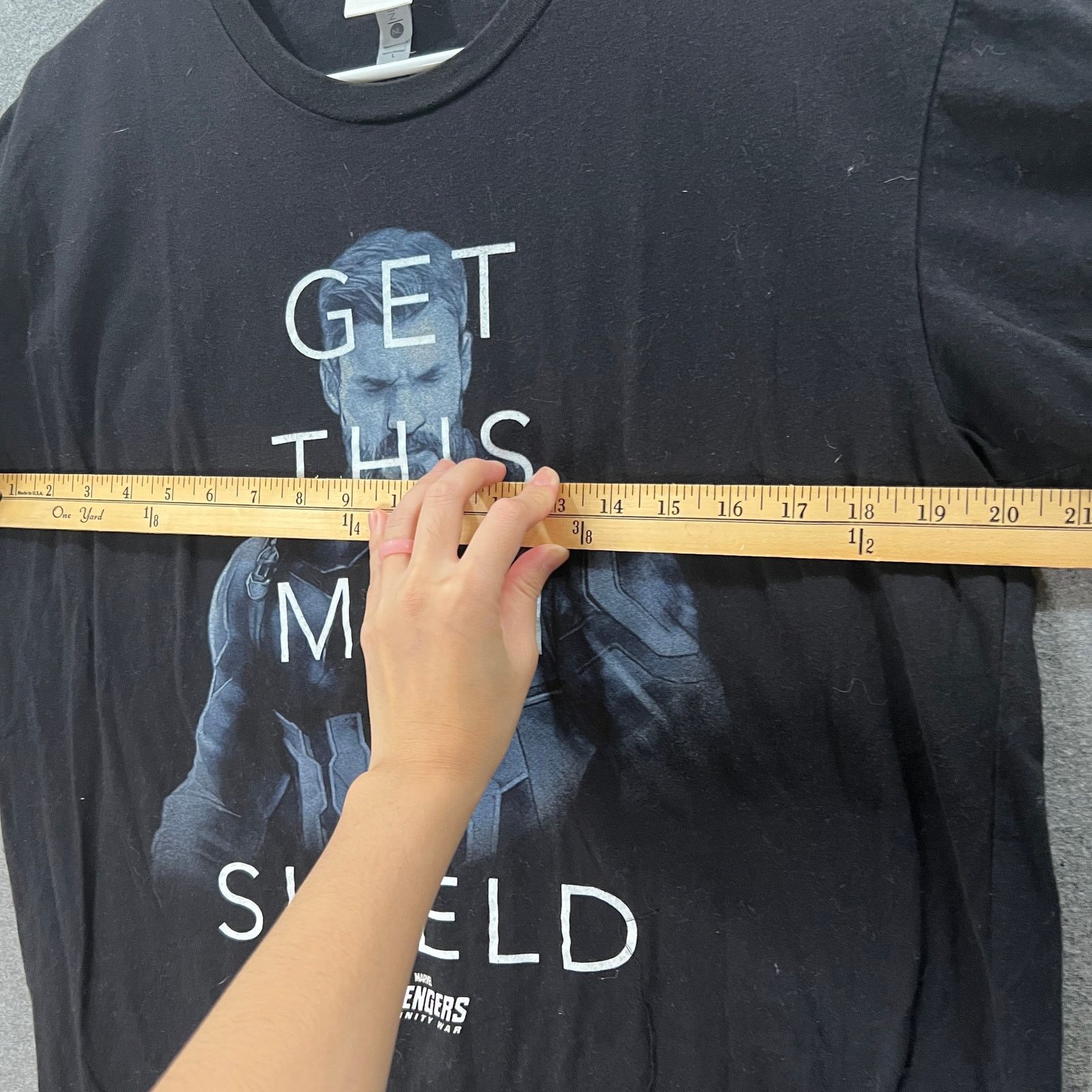 Marvel Comics Marvel Black Shirt Size Large Get This Man a Shield Size L / US 10 / IT 46 - 6 Thumbnail