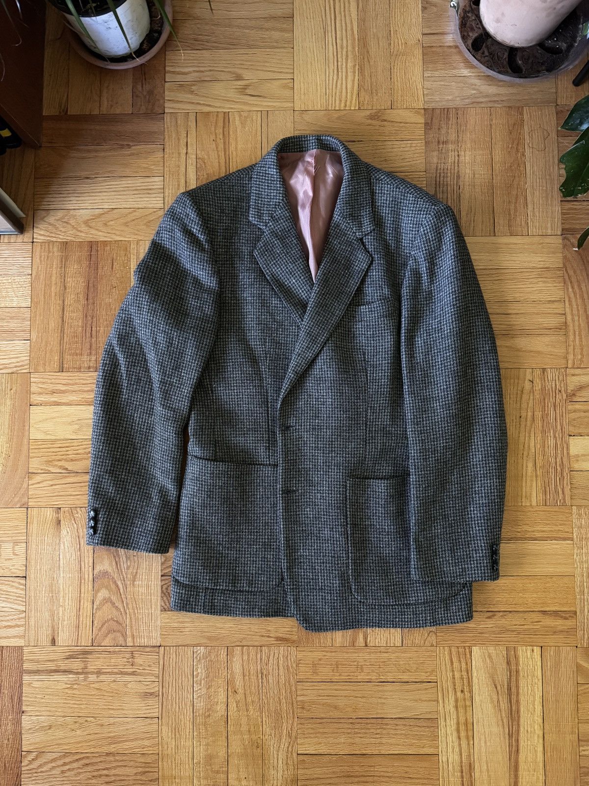 Other Giordani Grey houndstooth wool blazer Fits M-L Size 42R - 1 Thumbnail