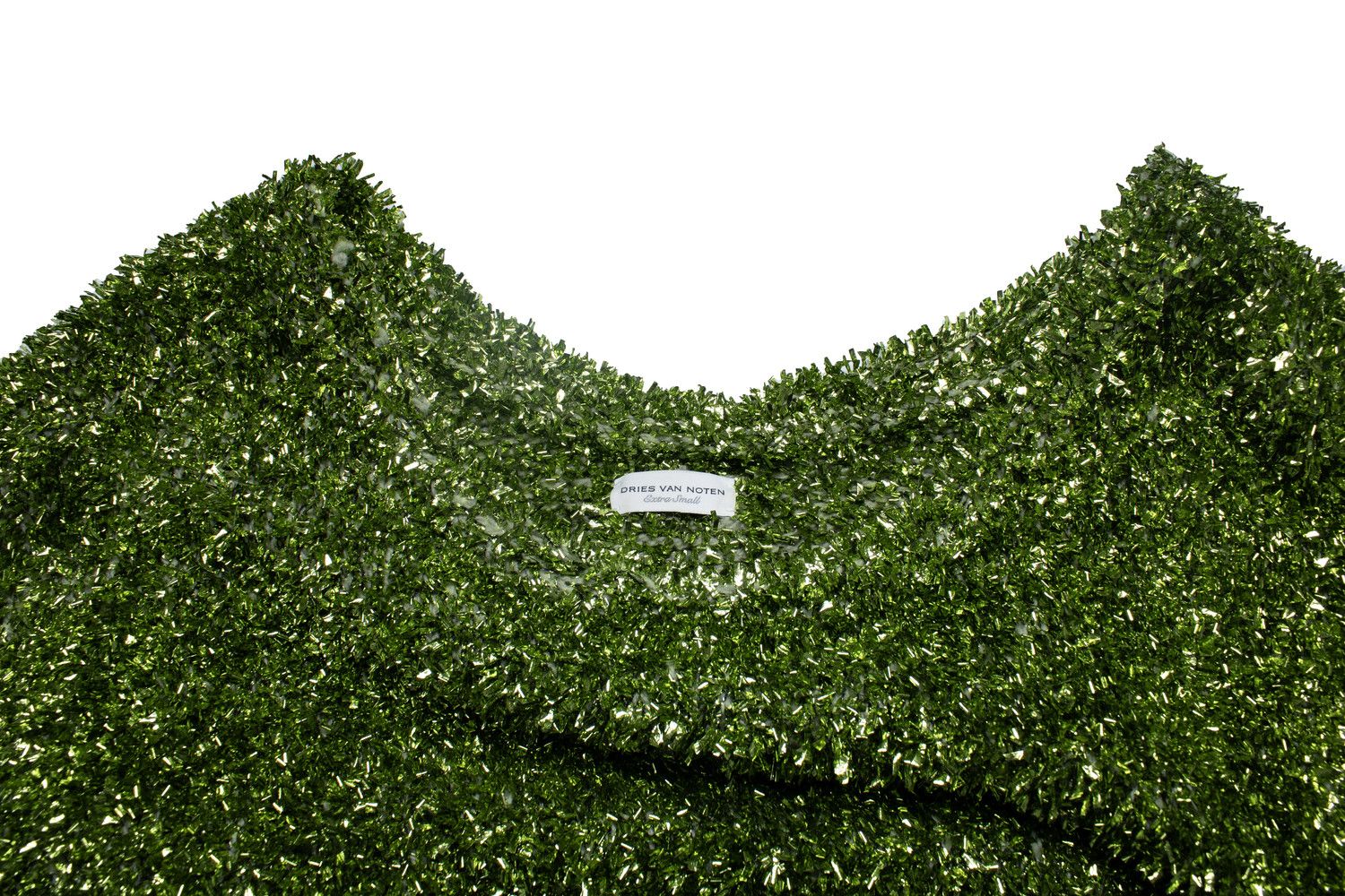 Dries Van Noten Dries van Noten, Oversized lame green sweater Size XS / US 0-2 / IT 36-38 - 8 Thumbnail