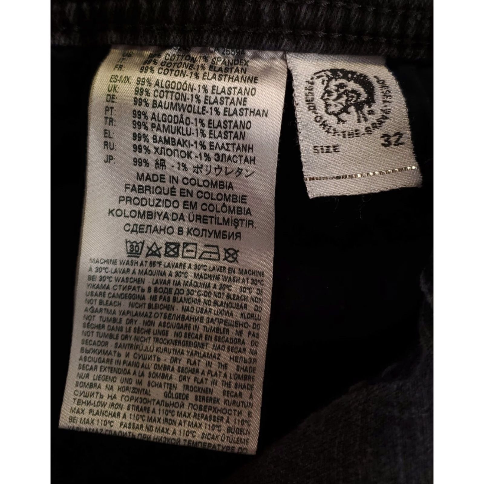 Diesel Diesel Safado-R Black Jeans Mens 35x32 32x32 Straight Diesel 35 Black Mens Size US 35 - 3 Thumbnail