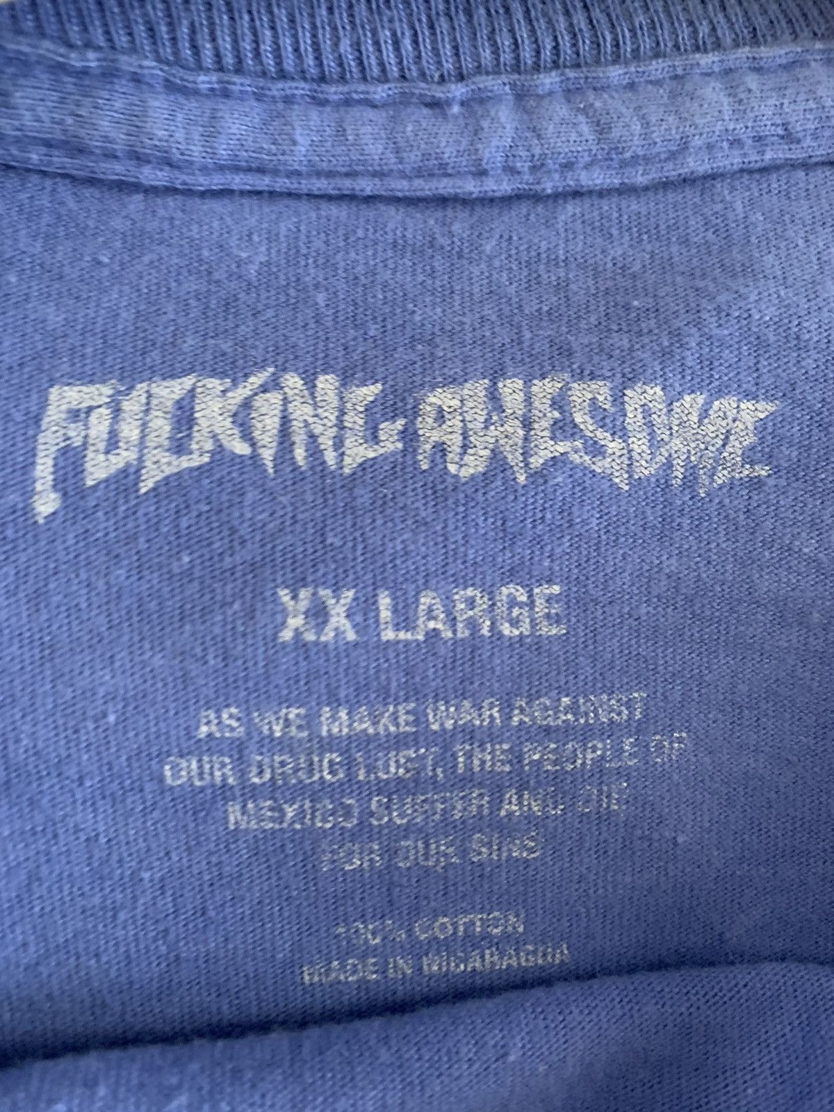 Fucking Awesome Fucking Awesome Chrome Logo Tee (Blue) Size US XXL / EU 58 / 5 - 2 Thumbnail