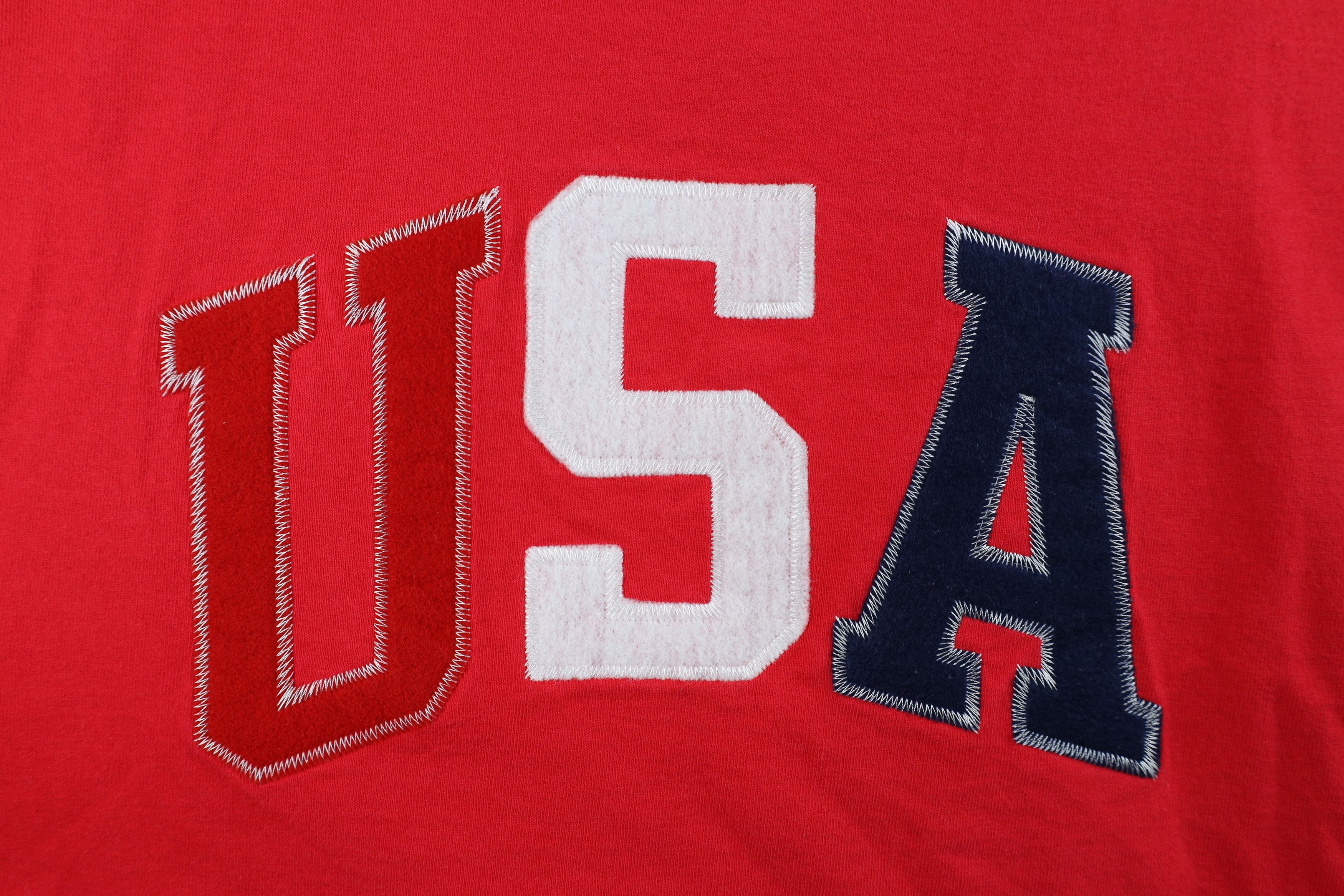 Vintage Vintage 90s Streetwear Team USA Olympics T-Shirt Red USA Size US XL / EU 56 / 4 - 4 Thumbnail