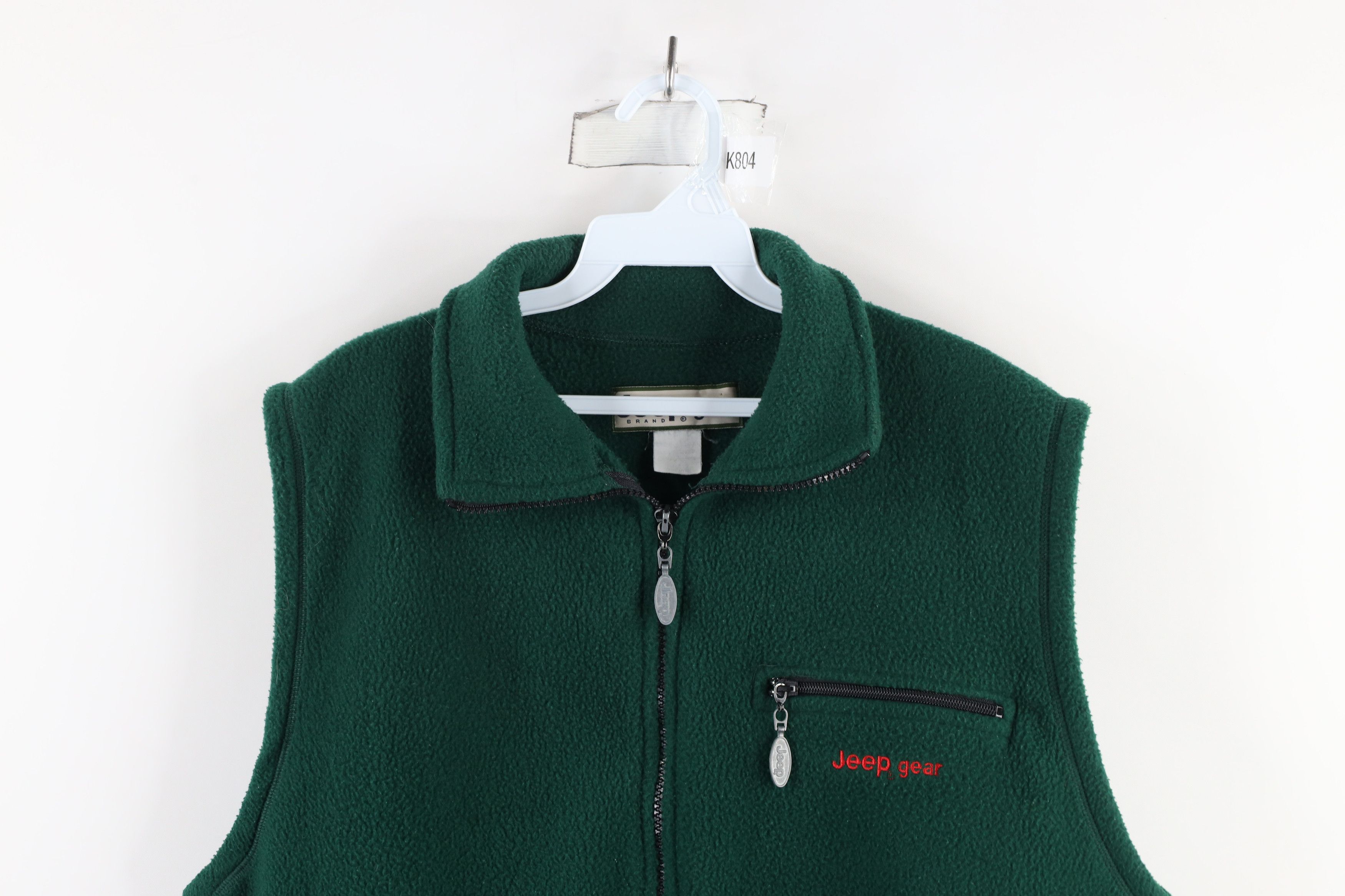 Jeep × Vintage Vintage 90s Jeep Gear Zip Fleece Vest Jacket Green USA Size US XL / EU 56 / 4 - 2 Thumbnail