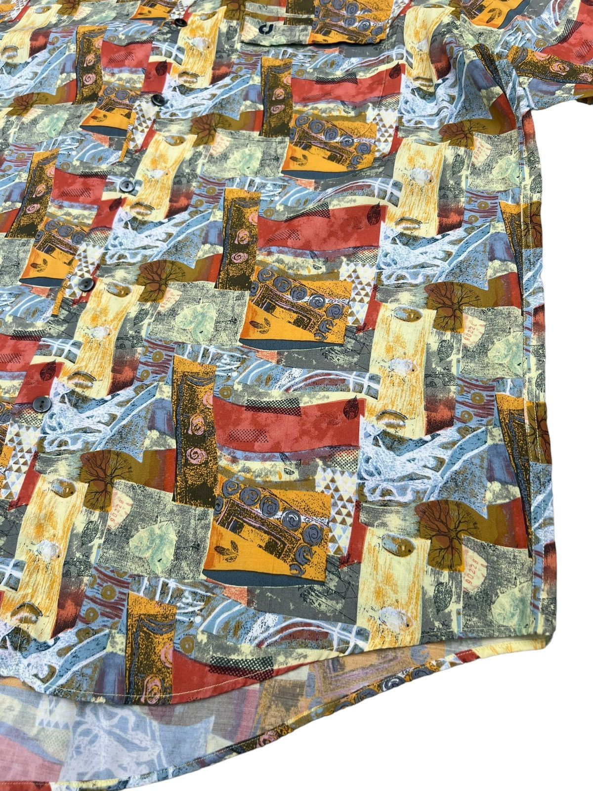 Charles Jourdan Vintage Charles Jourdan Monsieur Novelty Abstract Art Shirt Size US L / EU 52-54 / 3 - 8 Thumbnail