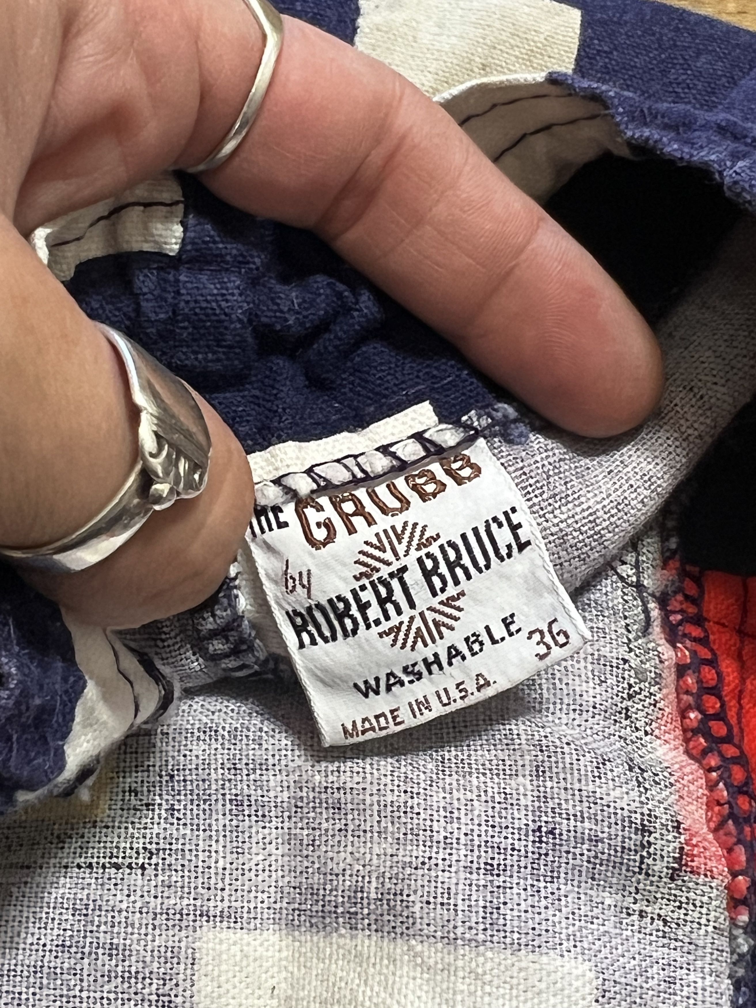 Robert Bruce × Vintage Vintage 60's "The Grubb" Robert Bruce Drawstring Swim Trunks Size US 36 / EU 52 - 2 Thumbnail