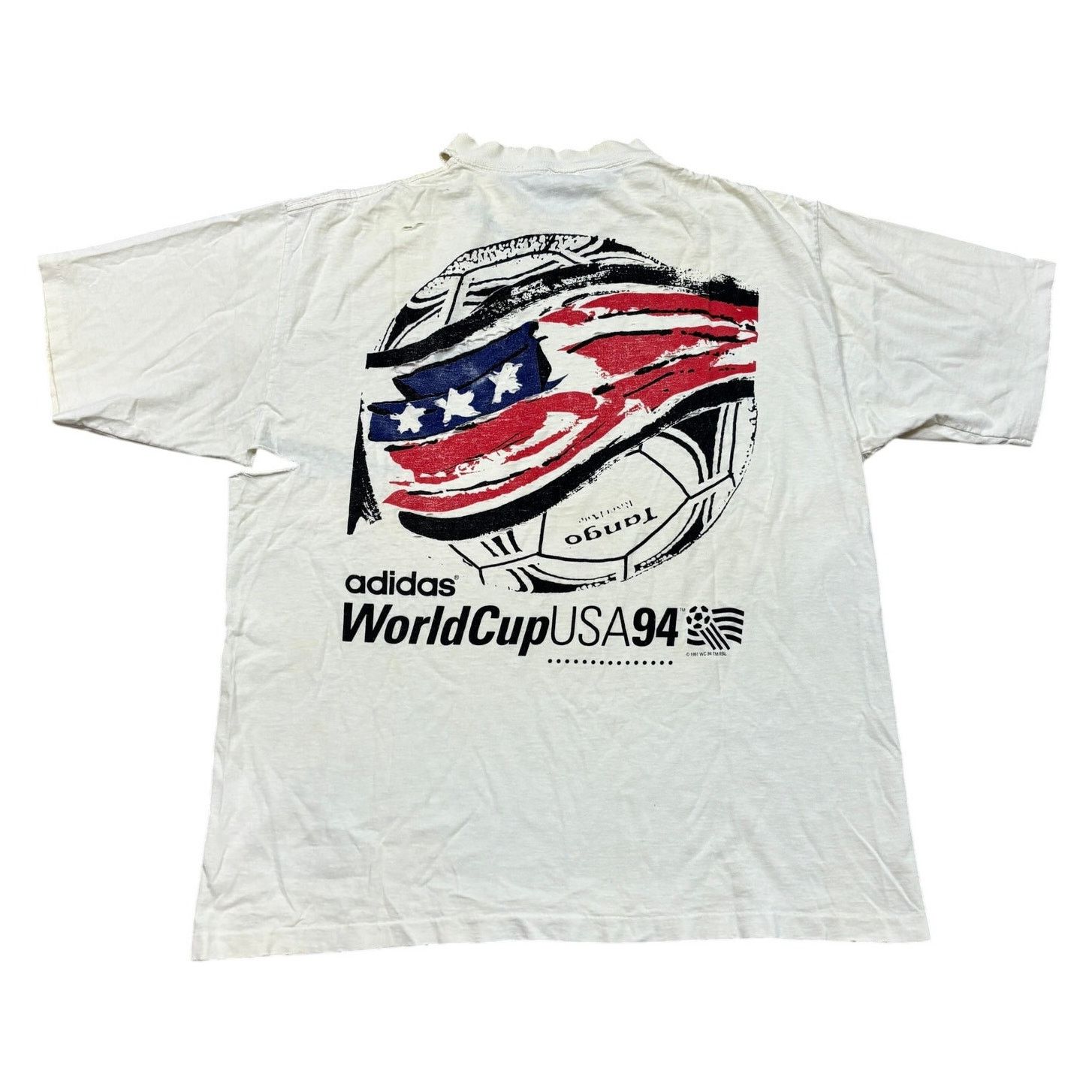 Adidas × Vintage Vintage Adidas World Cup USA 1994 Soccer Ball Shirt Men's L Size US L / EU 52-54 / 3 - 1 Thumbnail