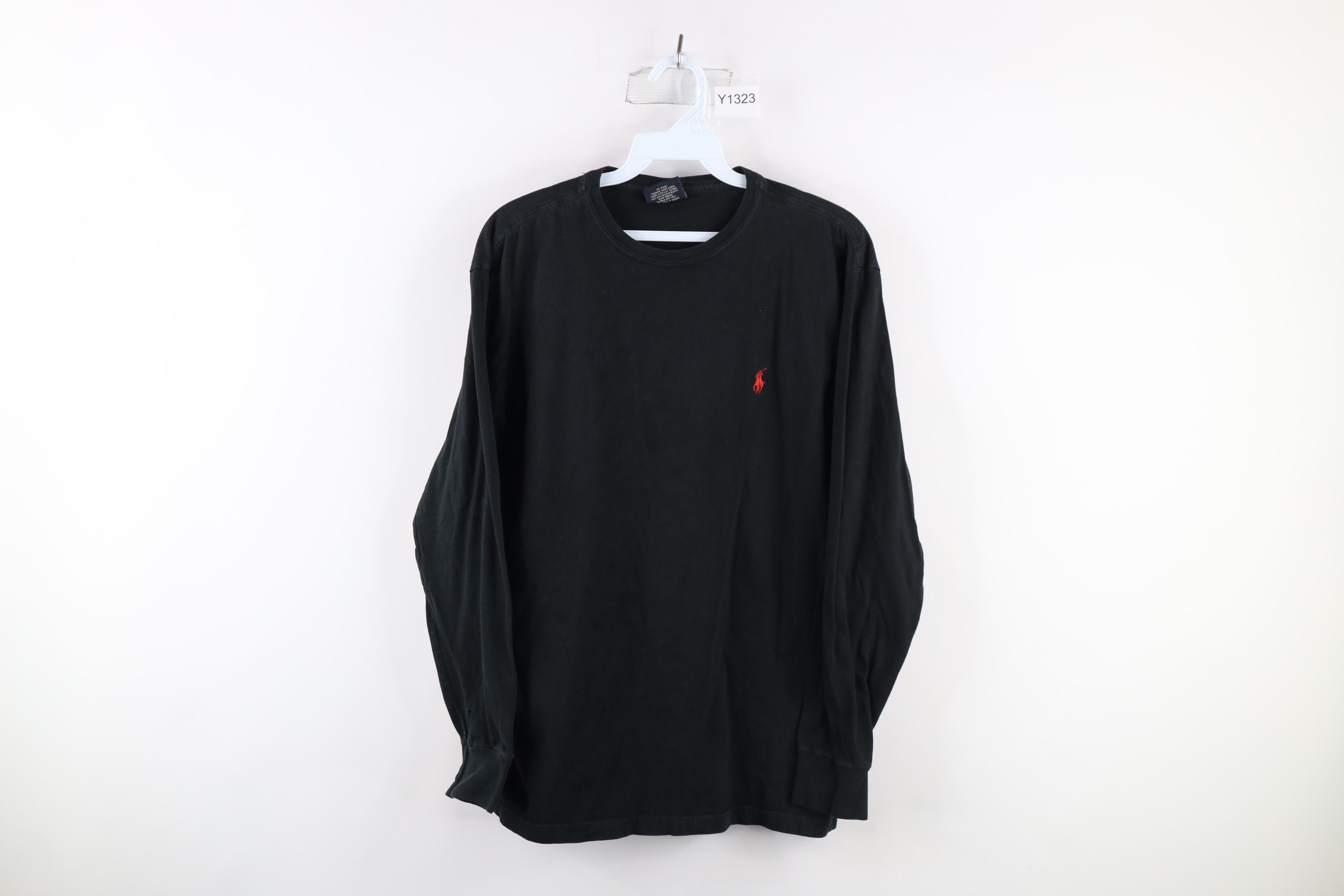 Ralph Lauren × Vintage Vintage Ralph Lauren Long Sleeve T-Shirt Black Cotton Size US S / EU 44-46 / 1 - 1 Thumbnail