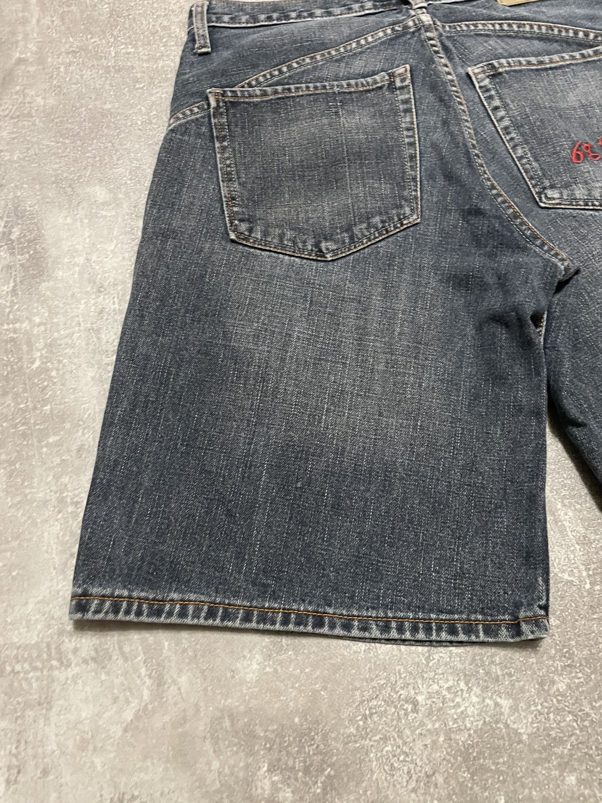 Vintage Vintage Distressed 68 F.R Embroidered Rap Buggy Denim Shorts Size US 34 / EU 50 - 13 Thumbnail