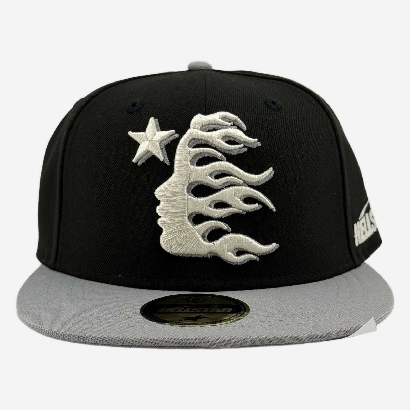 Hellstar Baseball Fitted Grey Black Hat 7 1/2 New
