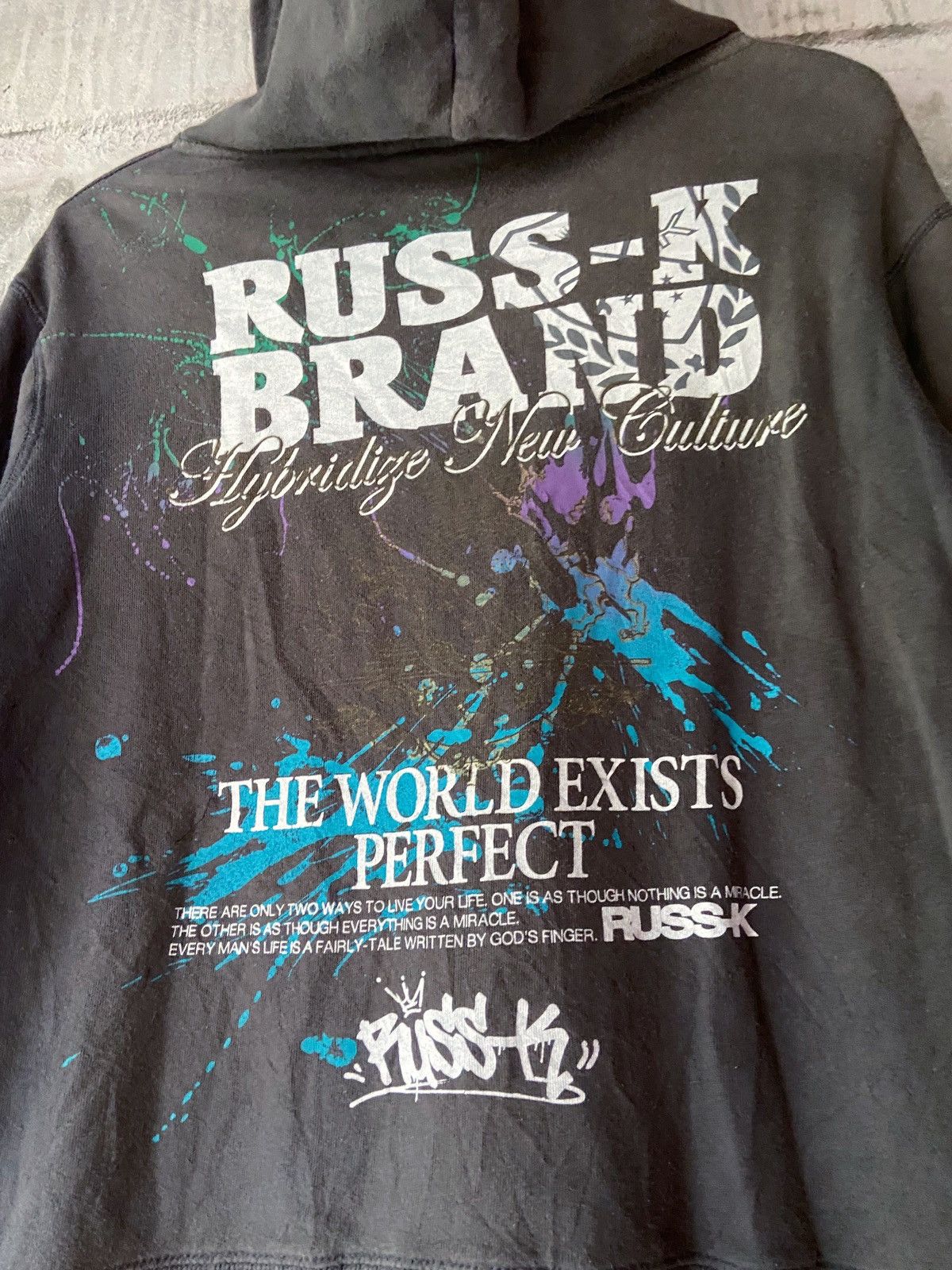 Beauty Beast × Hysteric Glamour × Japanese Brand THE WORLD EXIST PERFECT RUSS-K JAPAN ZIP HOODIE Size US M / EU 48-50 / 2 - 11 Thumbnail