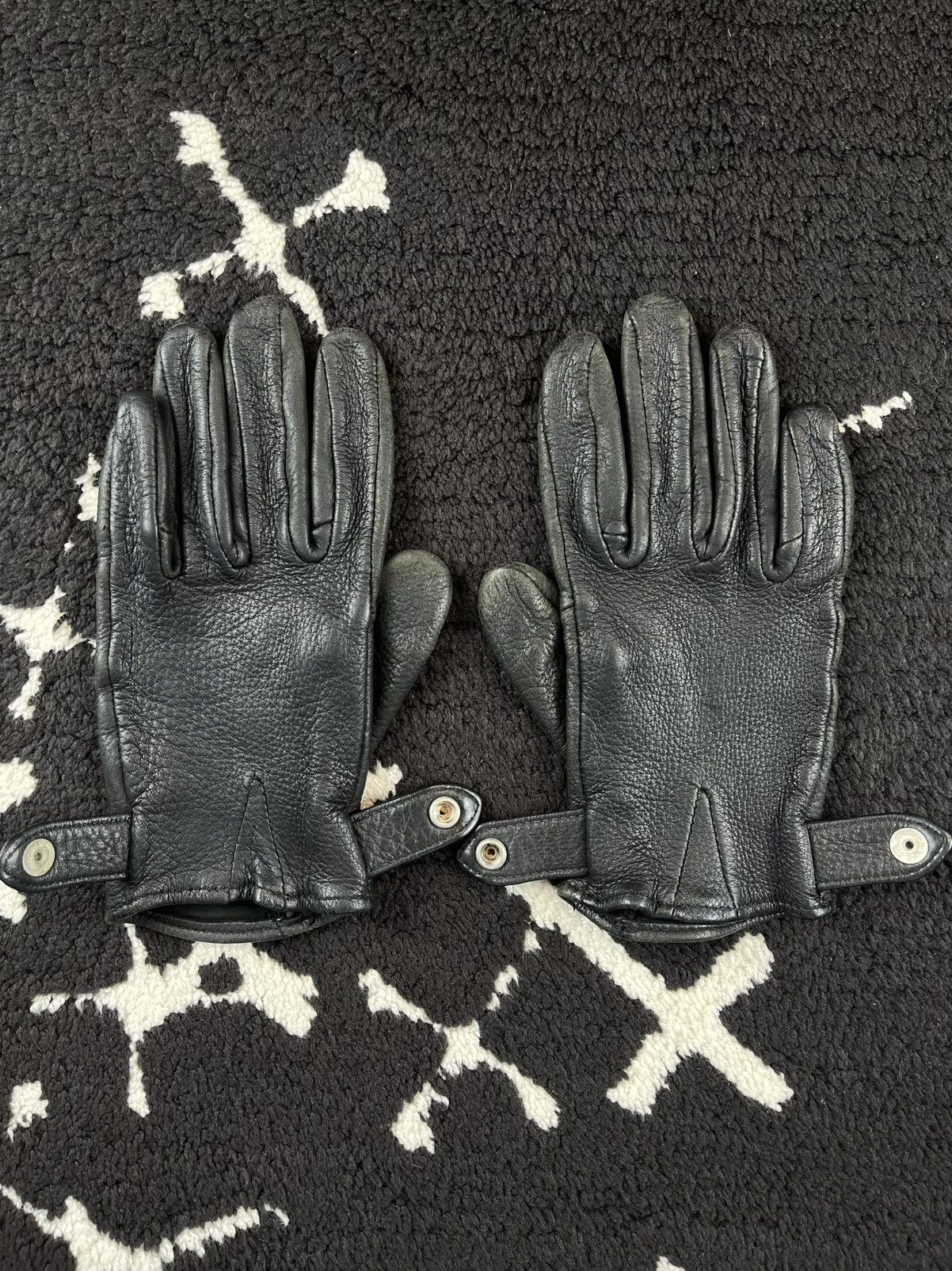 Chrome Hearts Chrome Hearts Silver Horseshoe Leather Gloves Black Size ONE SIZE - 6 Thumbnail
