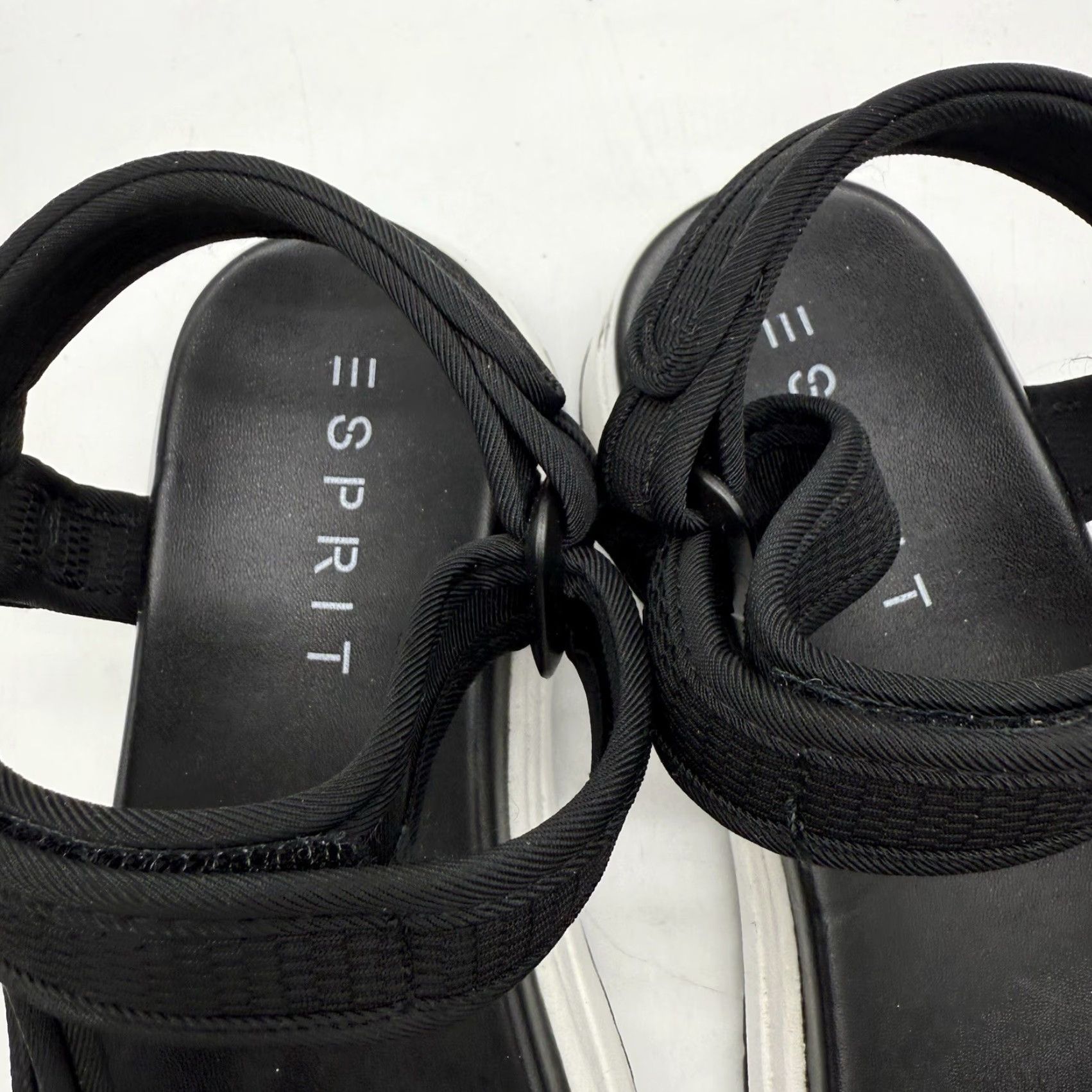 Esprit Esprit Y2K SABLE Black/ White Strappy Slingback Sandals Women Sz 7.5 Size US 8 / IT 38 - 4 Thumbnail