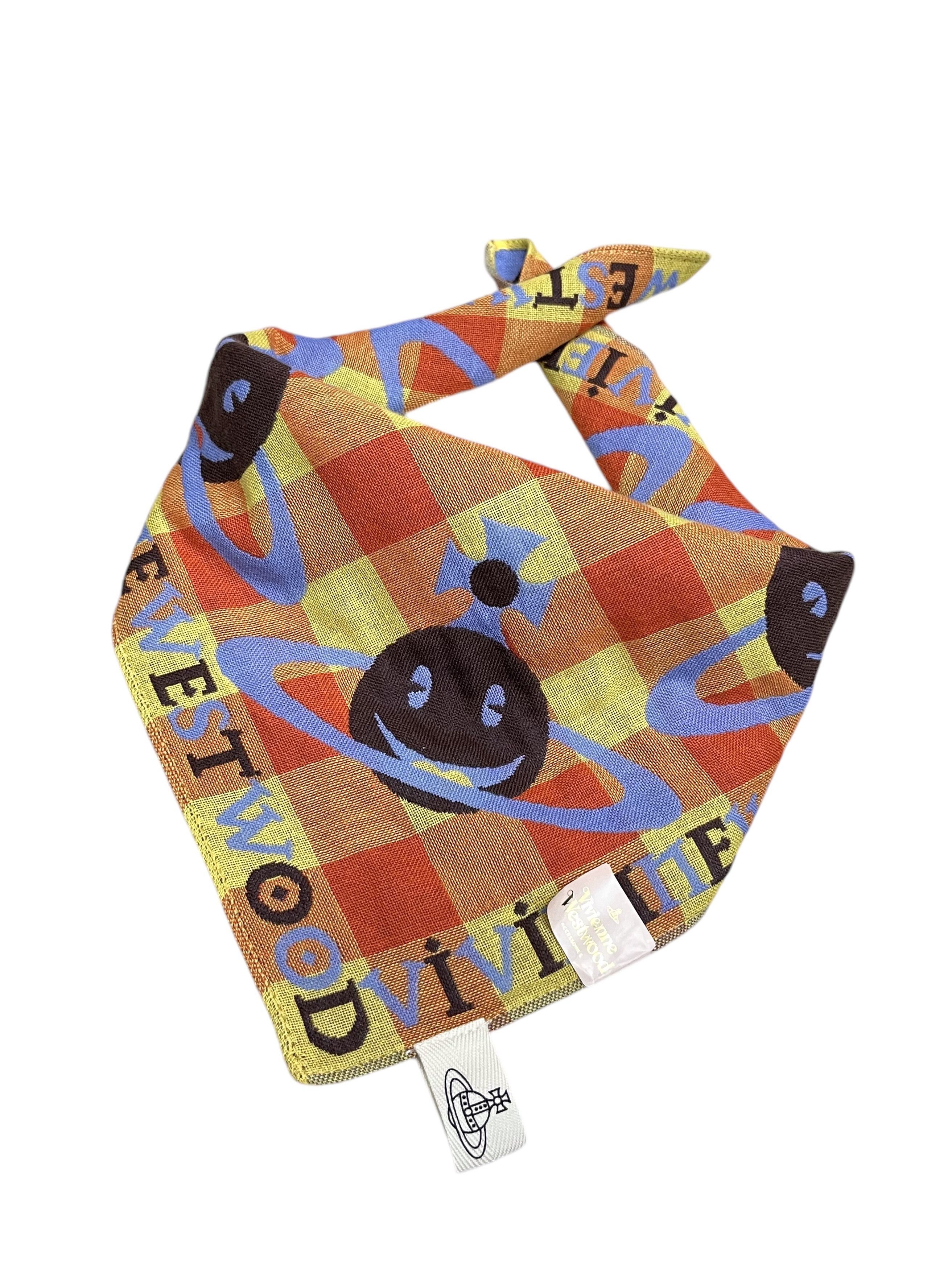 Vivienne Westwood DOPE RARE🔥VIVIENNE WESTWOOD SMILEY ORB Cotton Handkerchief Size ONE SIZE - 1 Thumbnail