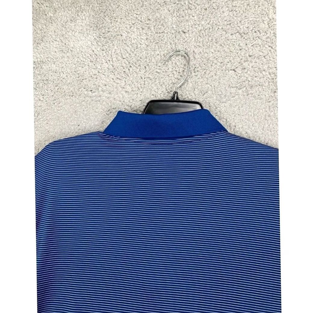 Vintage Slazenger Polo Shirt Men 2XL Blue White Striped Golf Performance Stretch Polo Shirt Mens Athletic Short Sleeve Size US XXL / EU 58 / 5 - 6 Thumbnail