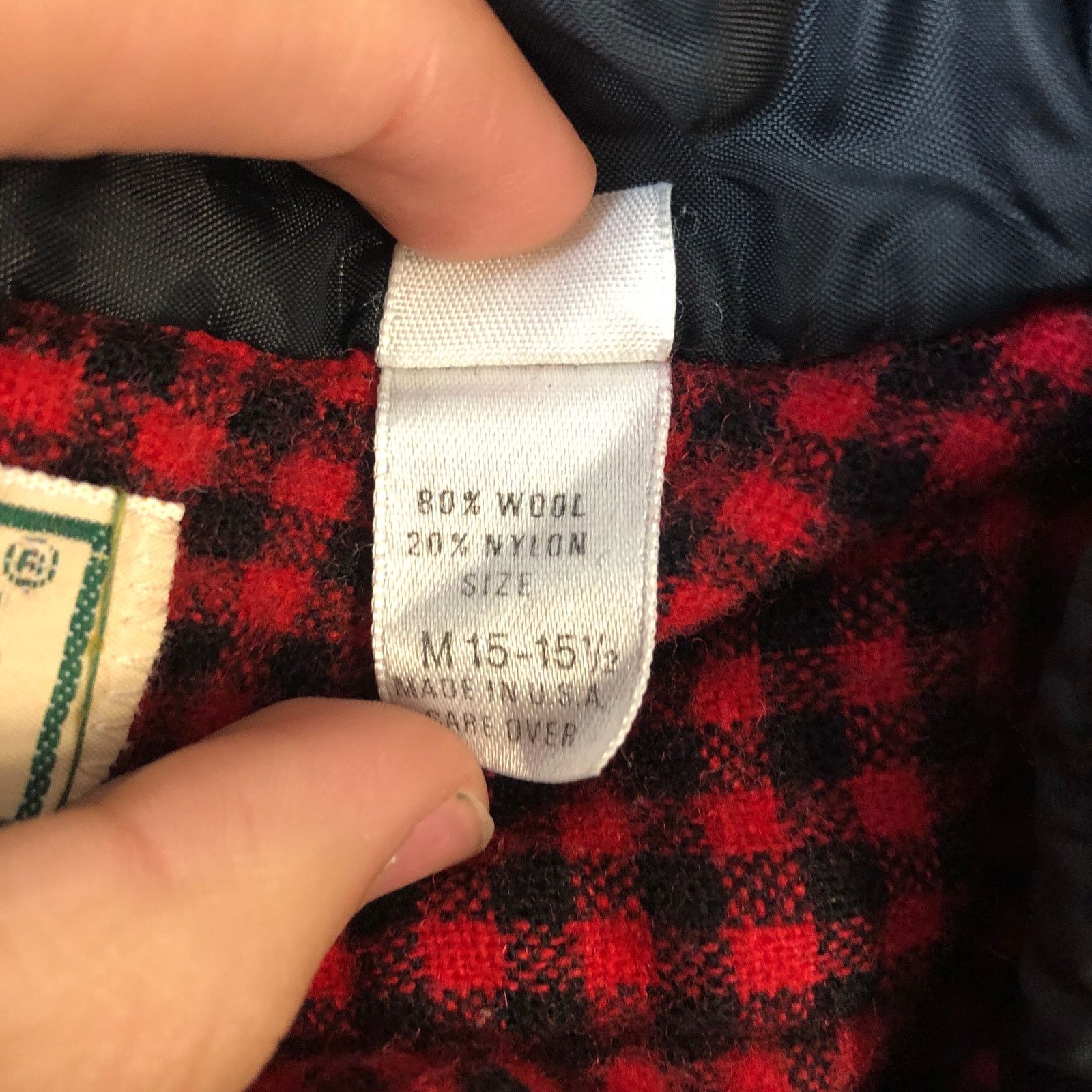 L.L. Bean Vintage LL Bean Wool Blend Button Up Shirt Men's M Check Red Size US M / EU 48-50 / 2 - 4 Thumbnail
