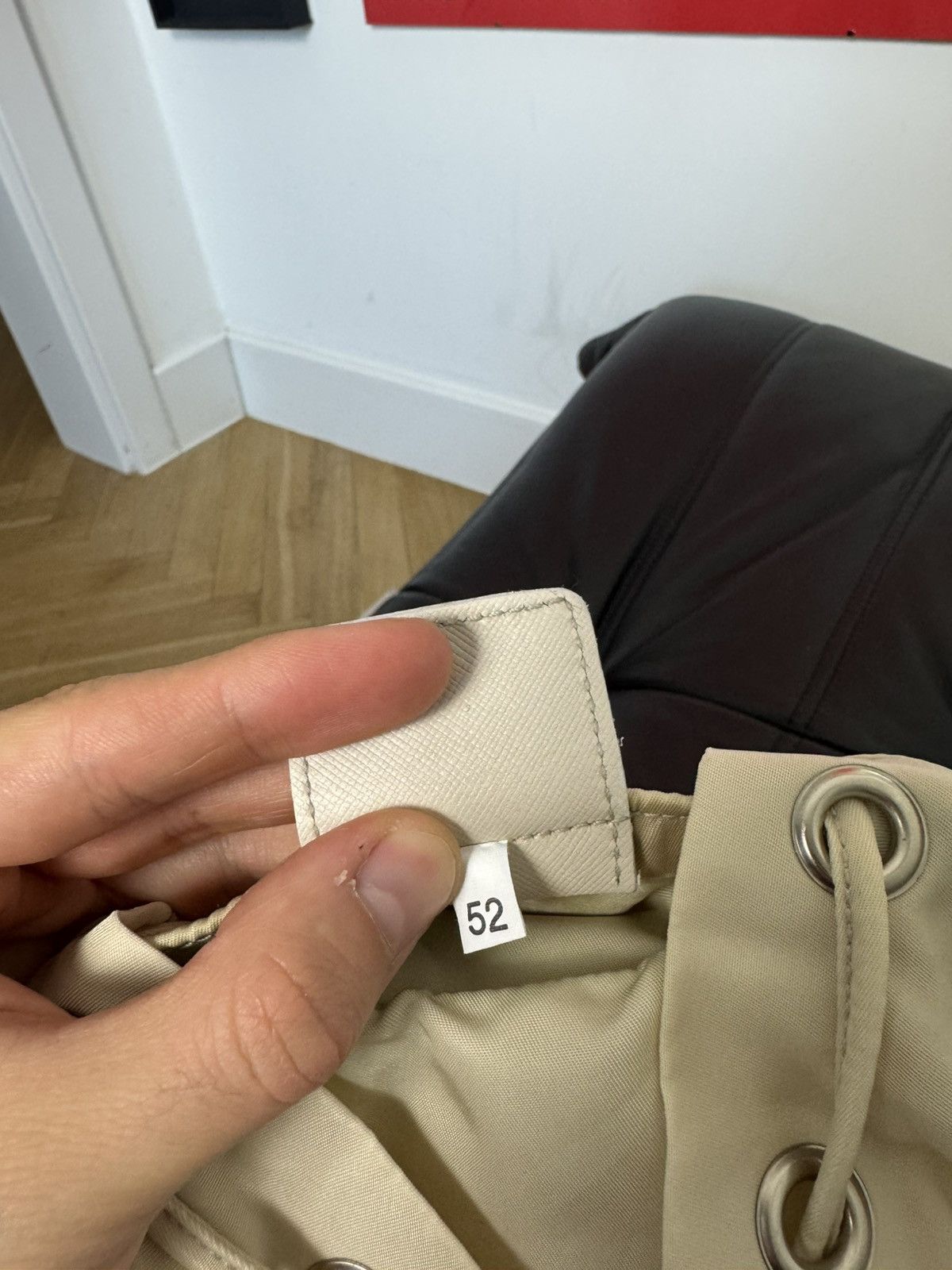 Prada Vintage Prada Beige Medium Nylon Backpack Designer High End Size ONE SIZE - 12 Thumbnail