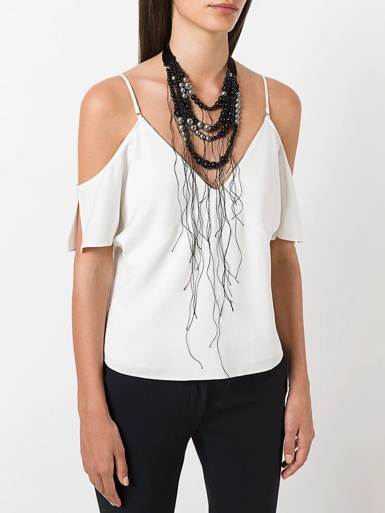 Ann Demeulemeester Ann Demeulemeester Swarov-beaded necklace Size ONE SIZE - 3 Thumbnail