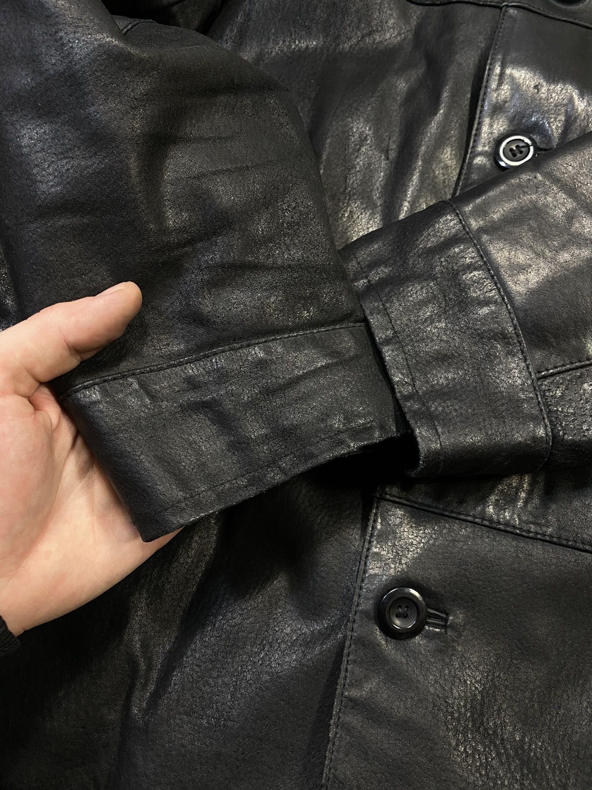 Vintage Black Leather Jacket XXL Japanese Brand Size US XXL / EU 58 / 5 - 7 Thumbnail