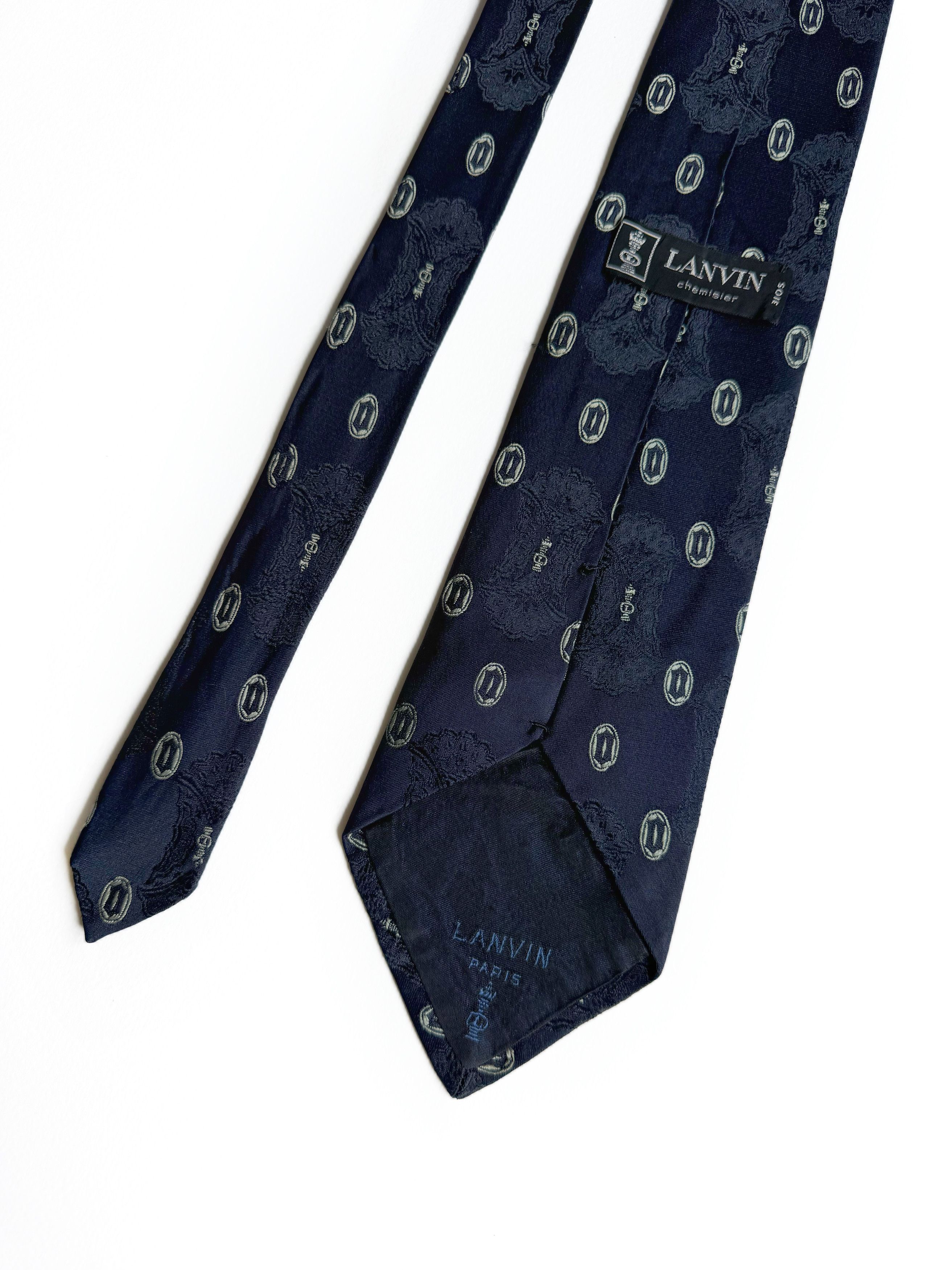 Lanvin Vintage Men's Lanvin Silk Neck Tie Size ONE SIZE - 4 Thumbnail