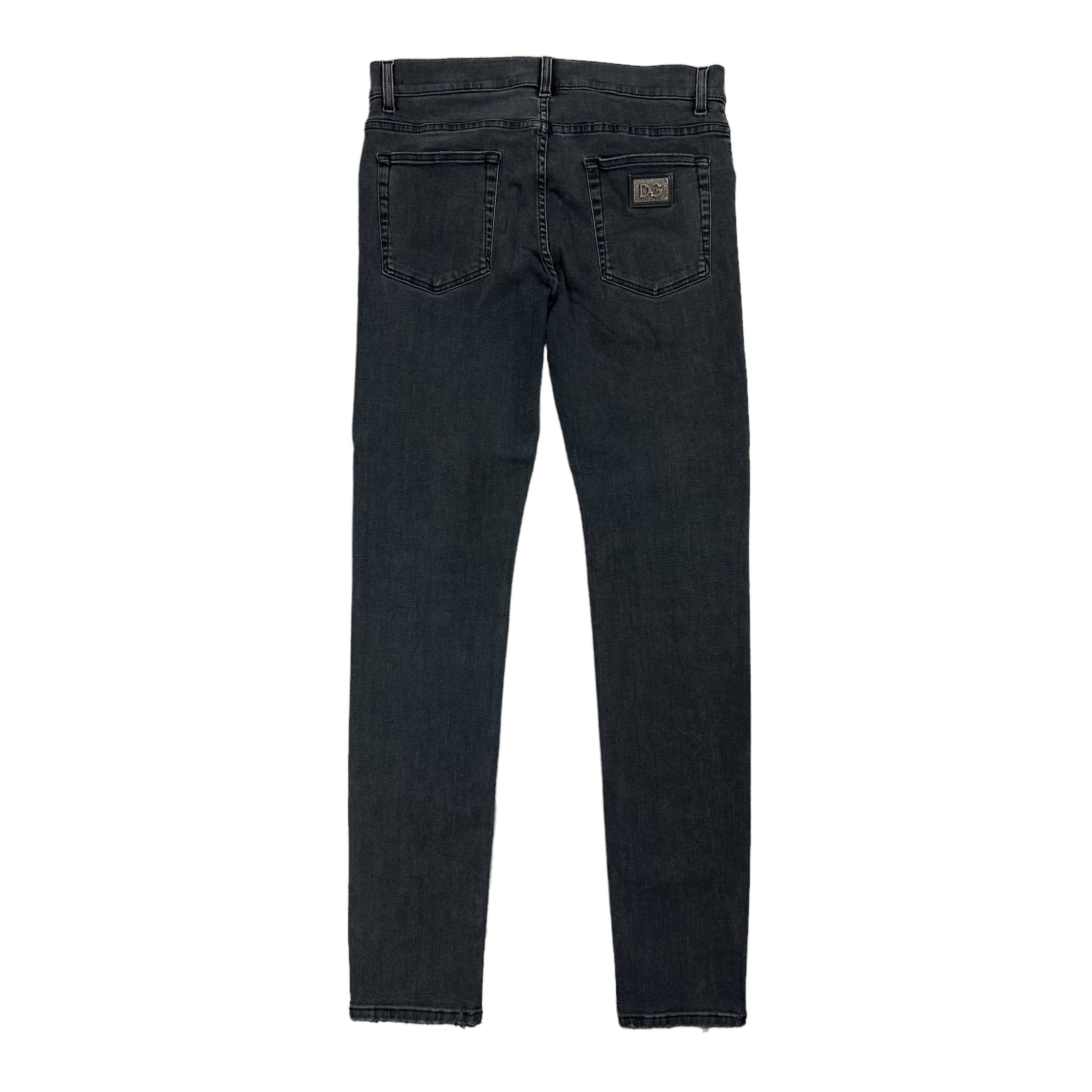Dolce & Gabbana Dolce Gabbana Black Skinny Cotton Stretch Denim Jeans 50 Size US 32 / EU 48 - 2 Thumbnail