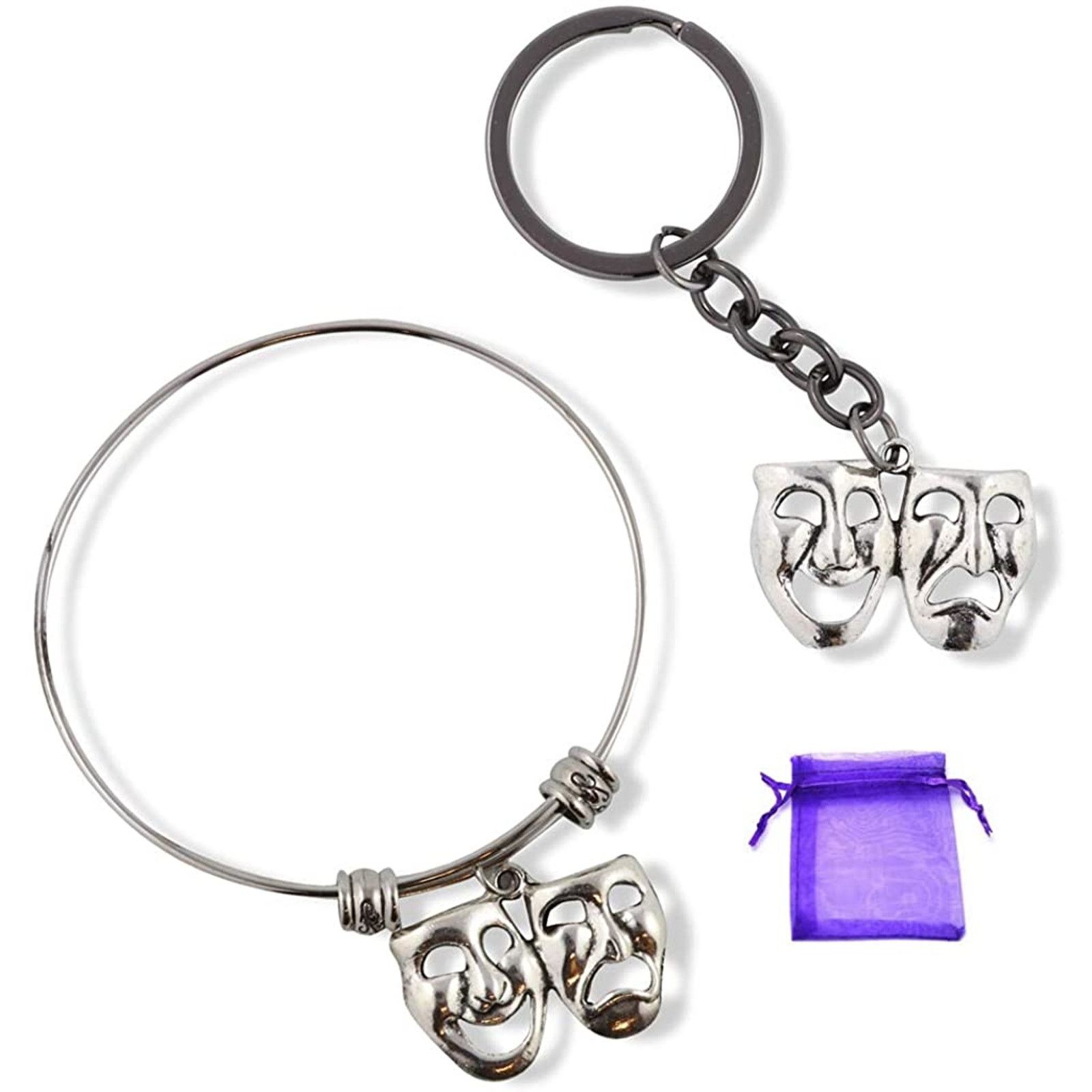 & Other Stories Drama Mask Necklace and Keychain - Comedy Drama Size ONE SIZE - 1 Thumbnail
