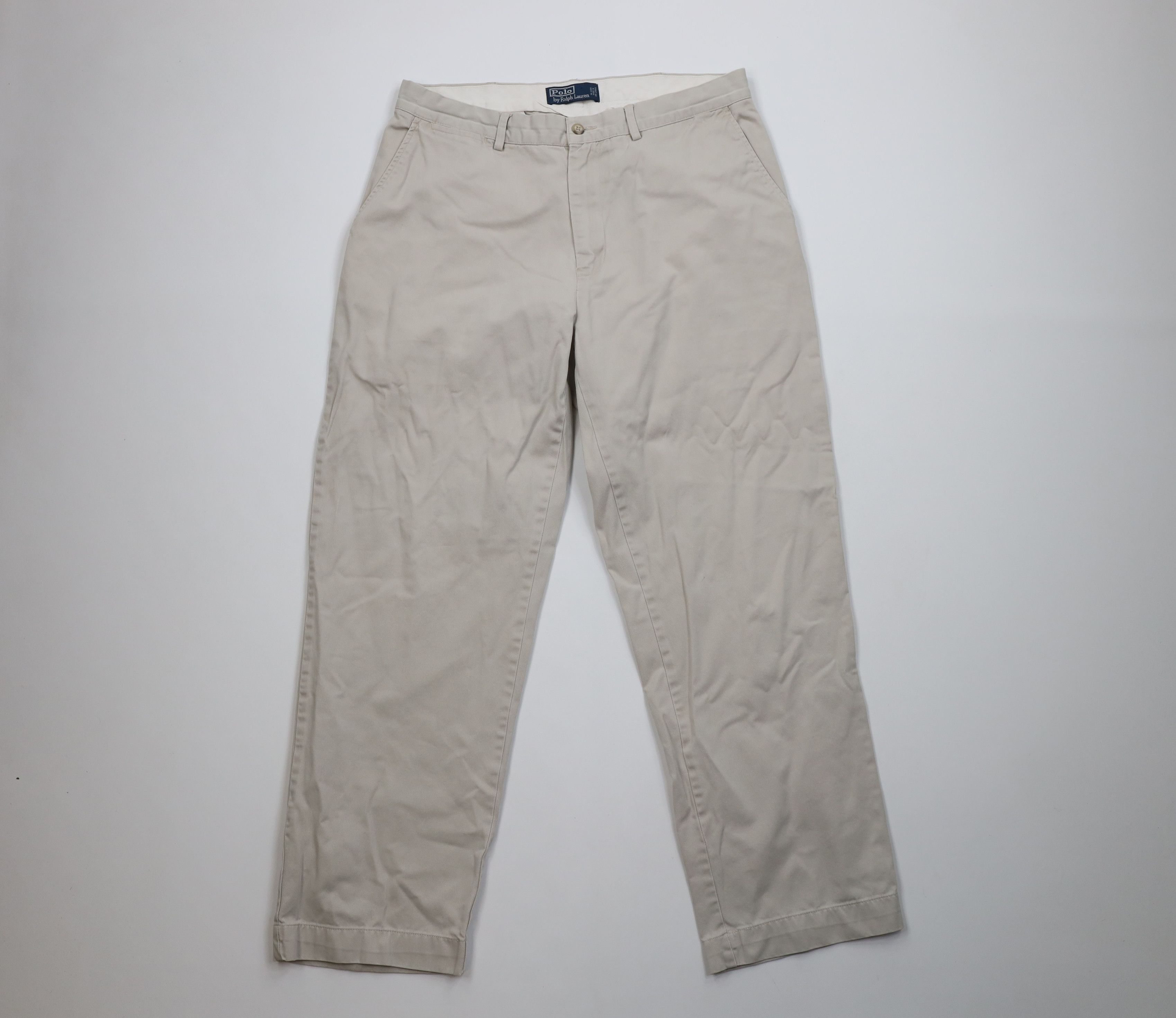 Ralph Lauren Vintage 90s Ralph Lauren Wide Leg Chino Pants Gray Cotton Size US 34 / EU 50 - 1 Thumbnail