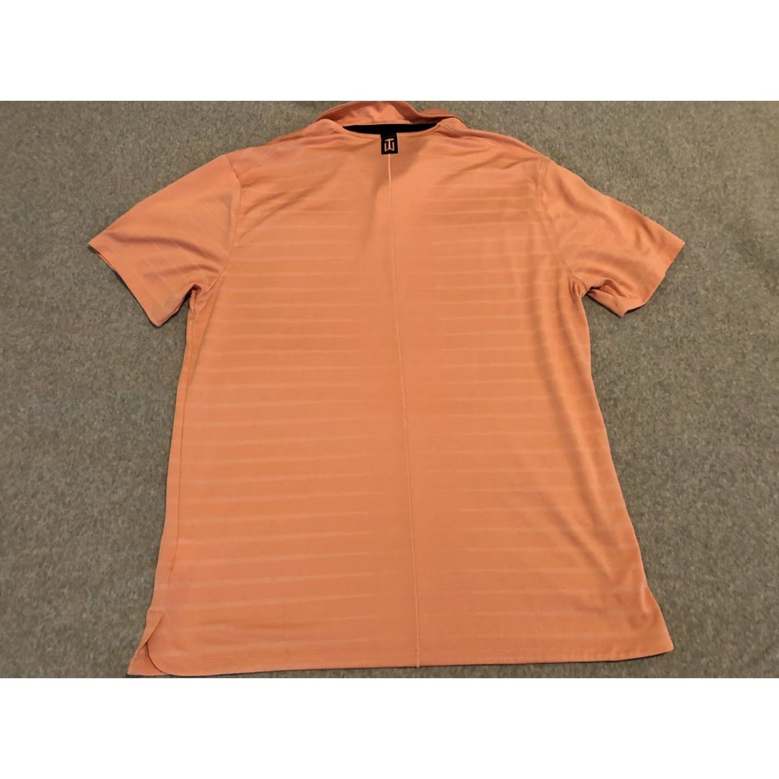 Nike Nike Tiger Woods Dri-Fit Polo Stripe Golf Shirt Mens Large Pink Size US L / EU 52-54 / 3 - 5 Thumbnail