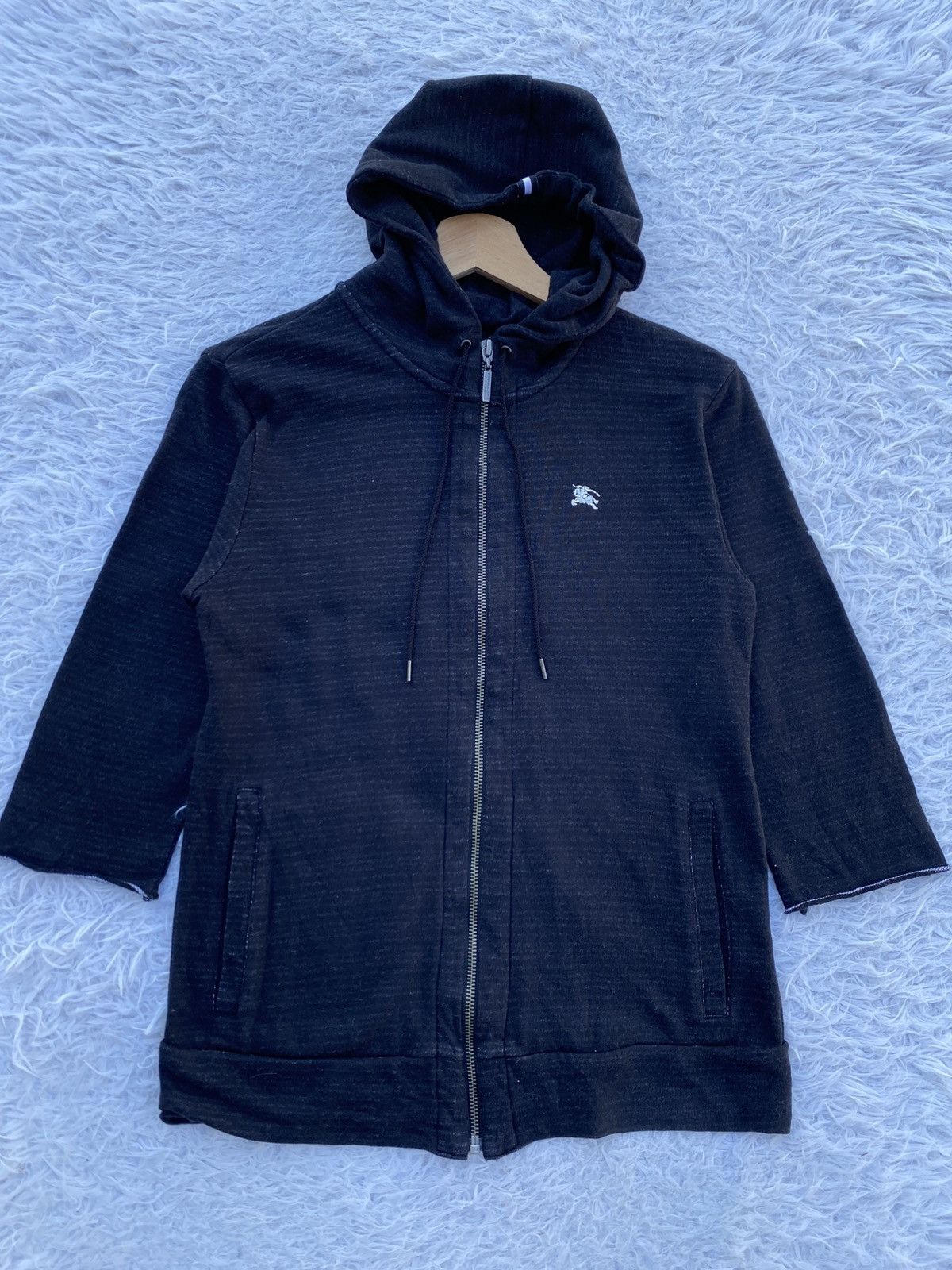 Burberry Rare Vintage Burberry Black Label 3/4 Sleeves Zip Up Sweater Size US S / EU 44-46 / 1 - 4 Thumbnail