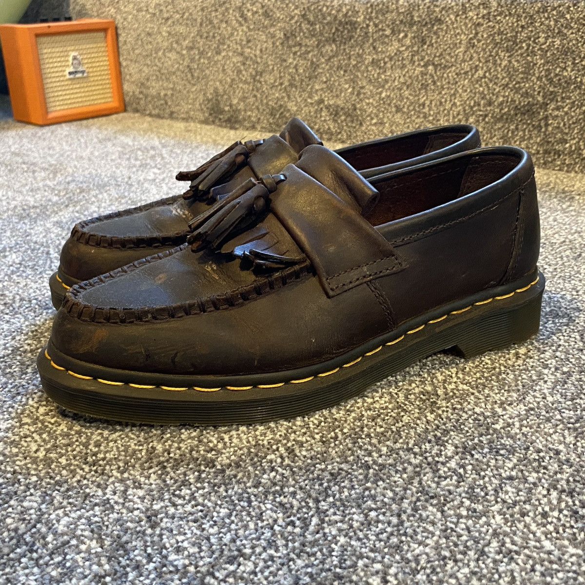 Dr. Martens Doc Marten’s Adrian Crazy Horse Leather Tassel Loafers Size US 6.5 / EU 39-40 - 1 Thumbnail