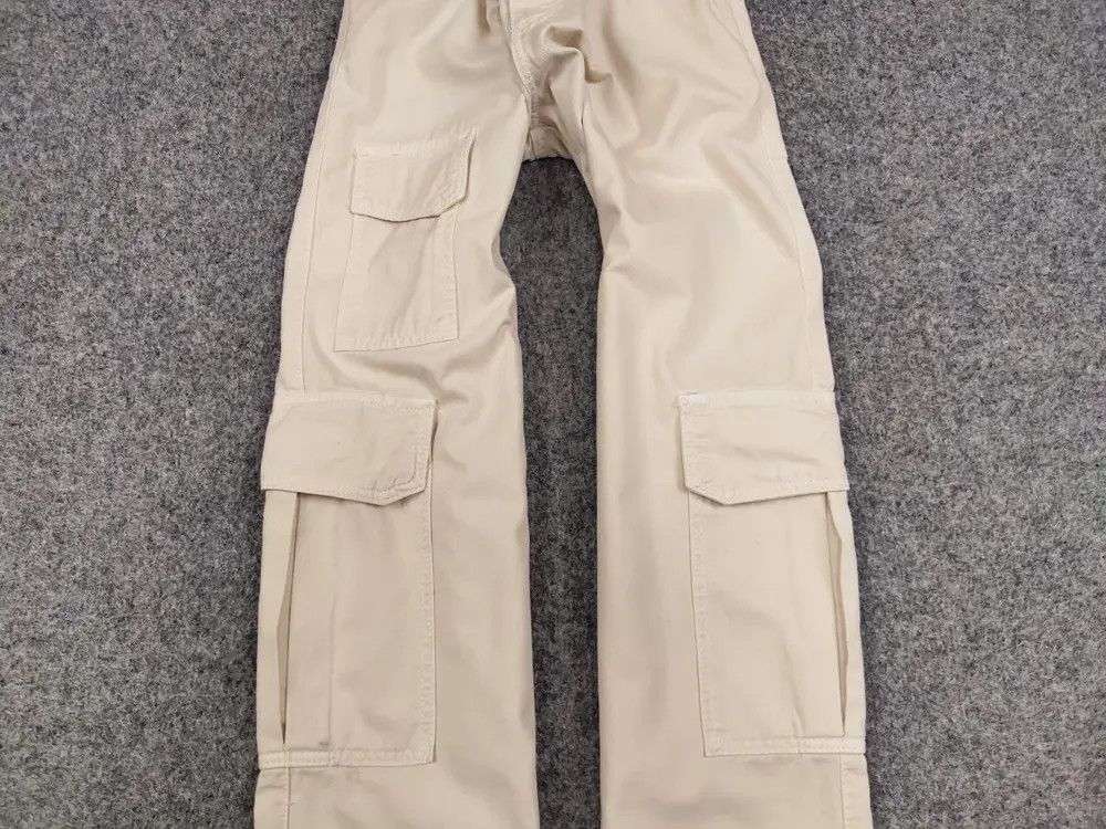 Japanese Brand Vintage 90's Japanese Baggy Beige Multi Pocket Cargo Pants Size US 31 - 3 Thumbnail