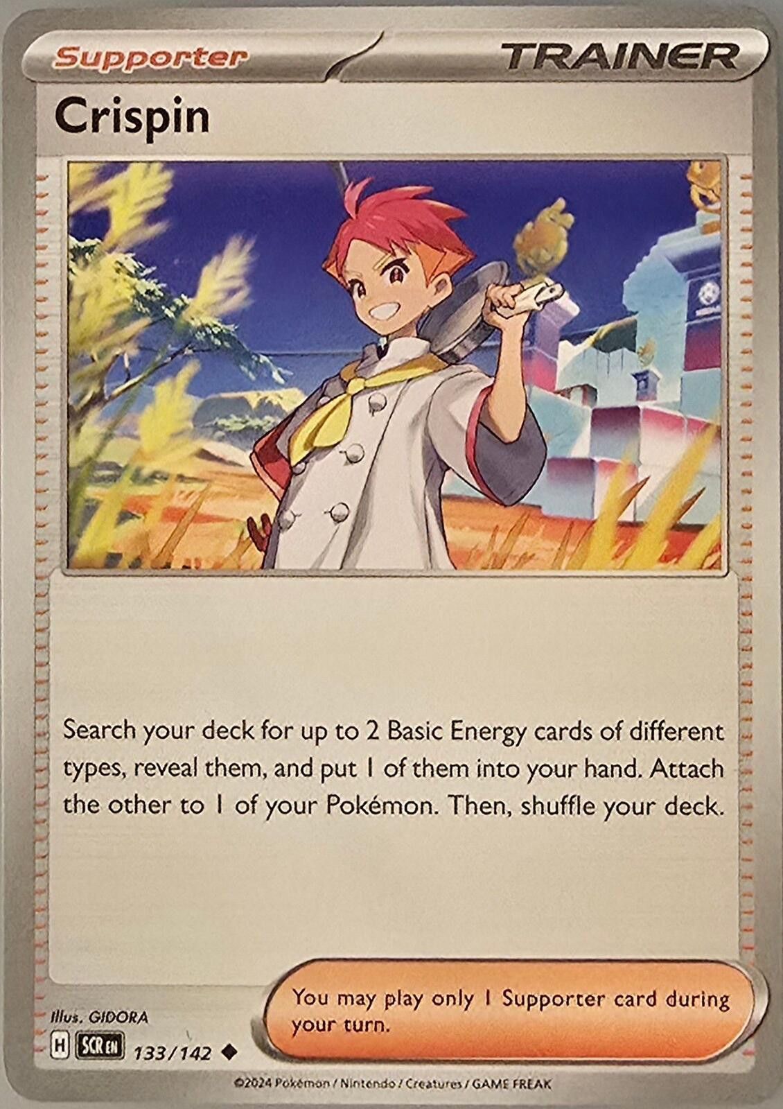 Pokemon Crispin (133/142), a Supporter card Stellar Crown Size ONE SIZE - 1 Thumbnail