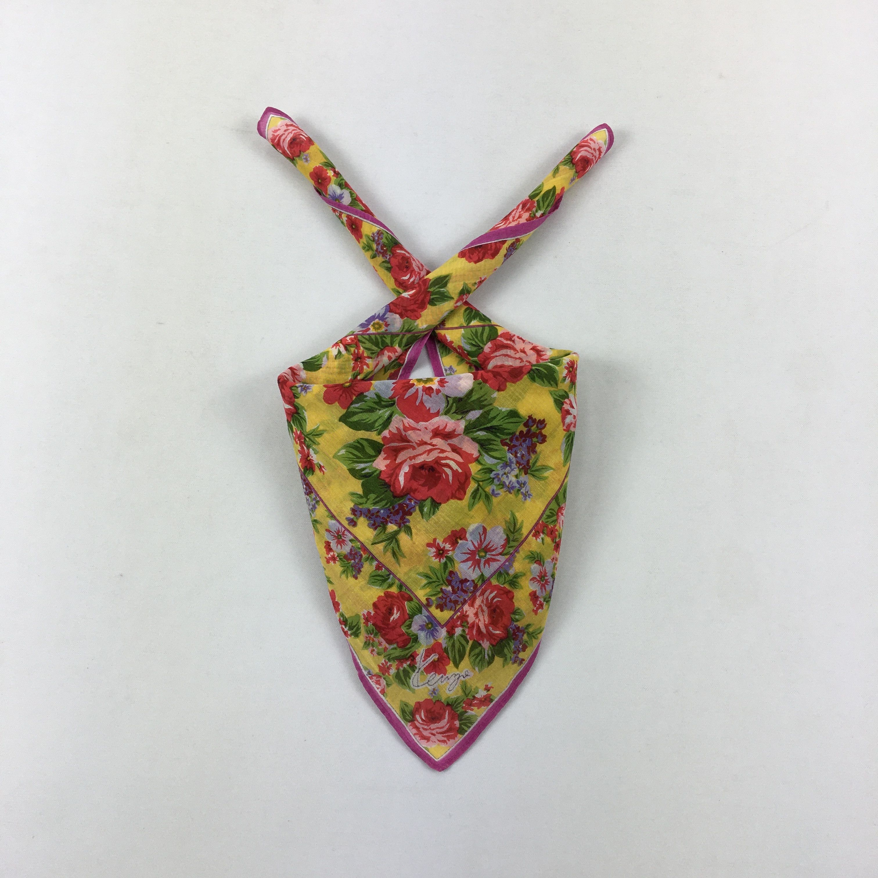 Kenzo × Vintage Vintage Kenzo Handkerchief Neckerchief Floral Bandana Size ONE SIZE - 1 Thumbnail