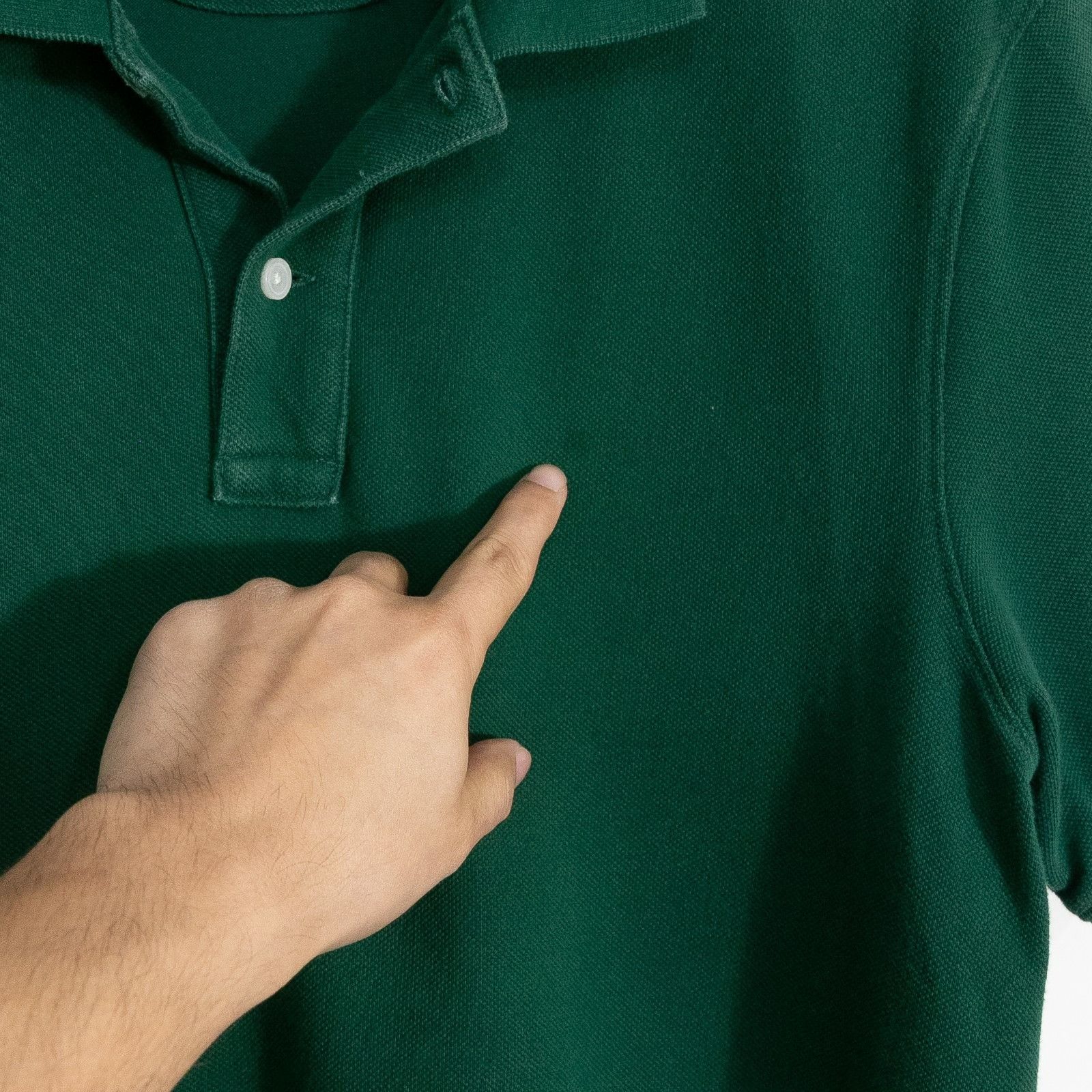 J.Crew Vintage 90s J.Crew Polo Shirt Mens Medium - Green Distressed Size US M / EU 48-50 / 2 - 3 Thumbnail