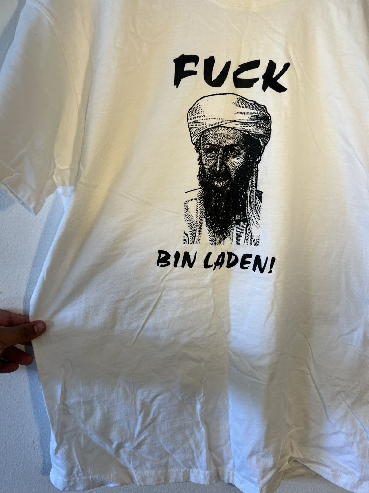 Vintage Osama Bin Laden F*** ! Vintage T Shirt Size US XL / EU 56 / 4 - 4 Thumbnail