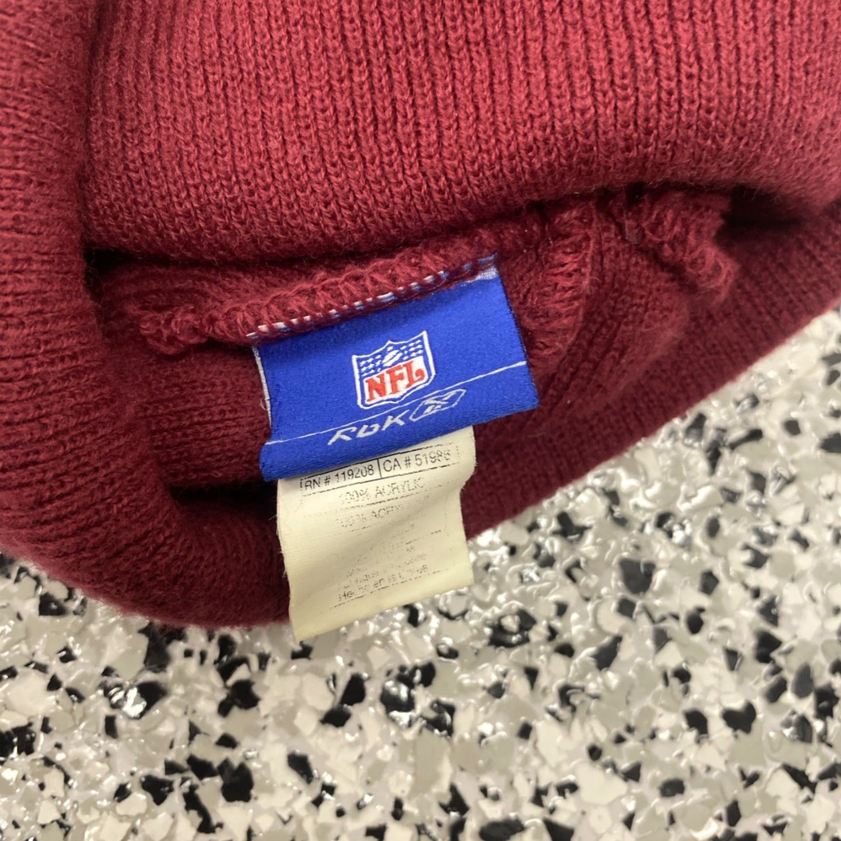 Reebok VINTAGE Arizona Cardinals Hat Red Beanie NFL Football Knit Cap Retro Sports Beanie Men One Size Red Beanie Sports Cardinals NFL Beanie Men Size ONE SIZE - 2 Thumbnail