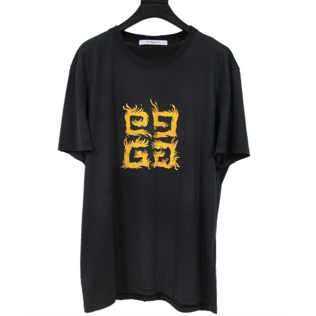 Givenchy Four G Flame Logo Shirt Vintage Black Size US L / EU 52-54 / 3 - 1 Thumbnail