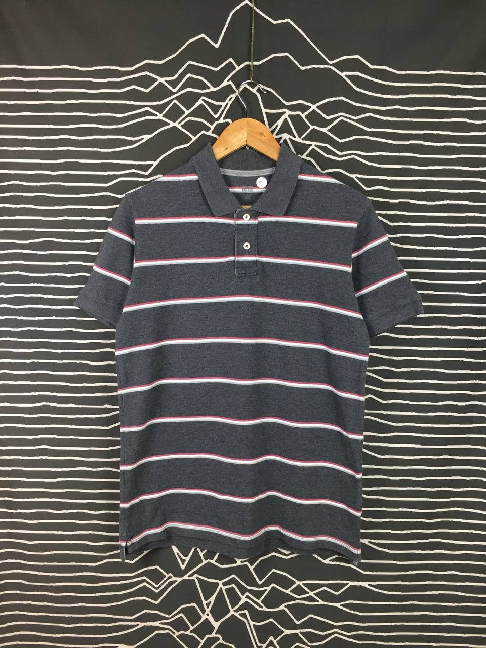 Japanese Brand × Uniqlo Uniqlo Casual Essential Striped Polo Tee Size US M / EU 48-50 / 2 - 1 Thumbnail