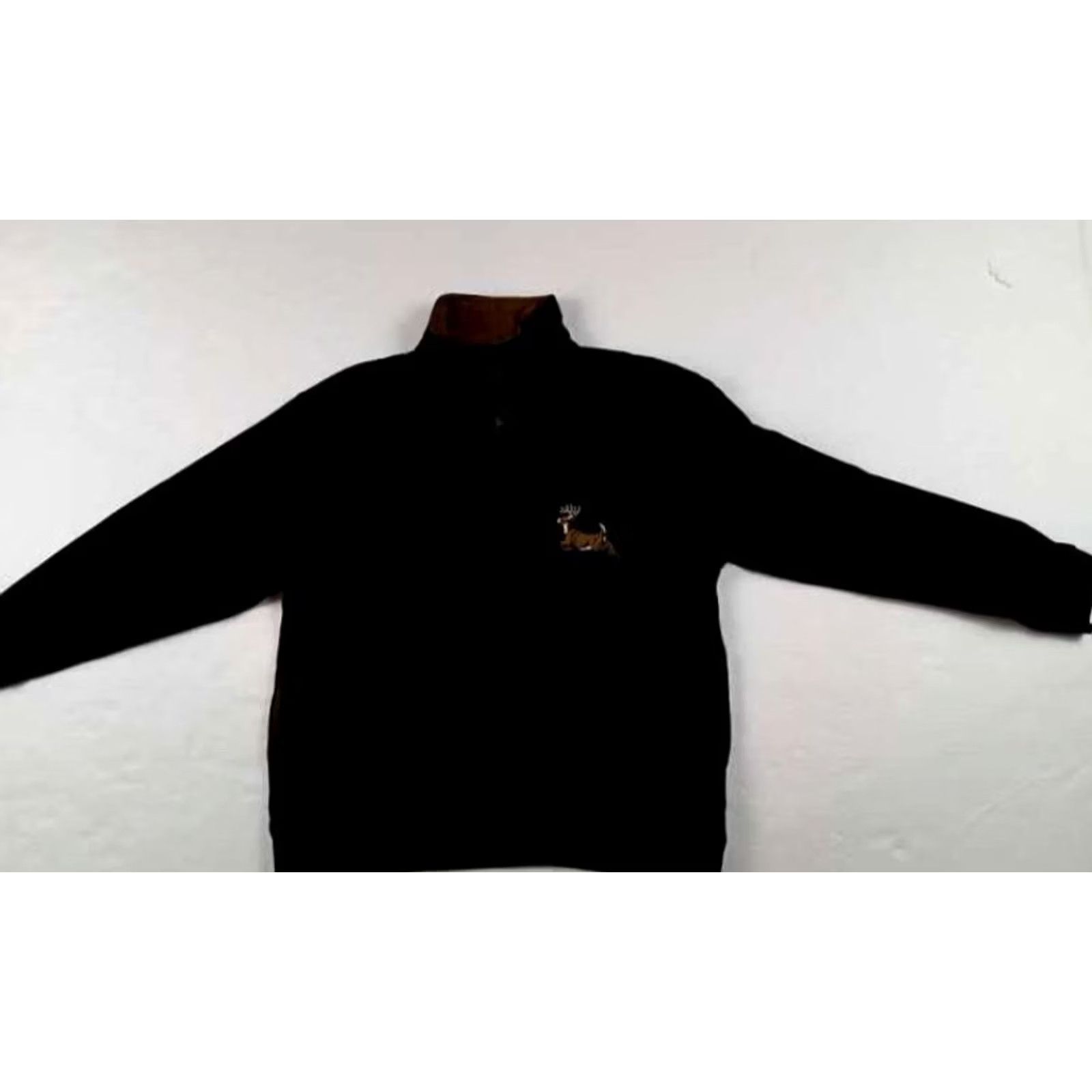 Vintage VINTAGE Woodland Trails Fleece 1/4 Zip Embroidered Deer Large Size L / US 10 / IT 46 - 2 Thumbnail