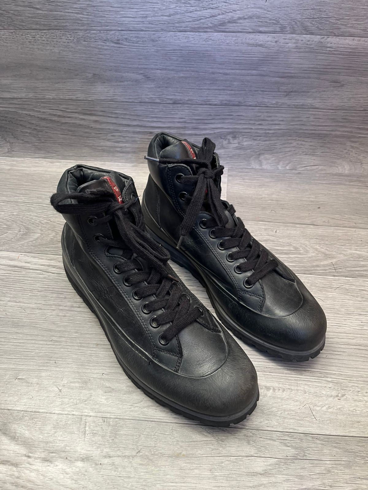 Prada Prada Hi Top Sneakers Rubber Toe Shoes Sz 6 UK Size US 7 / EU 40 - 3 Thumbnail