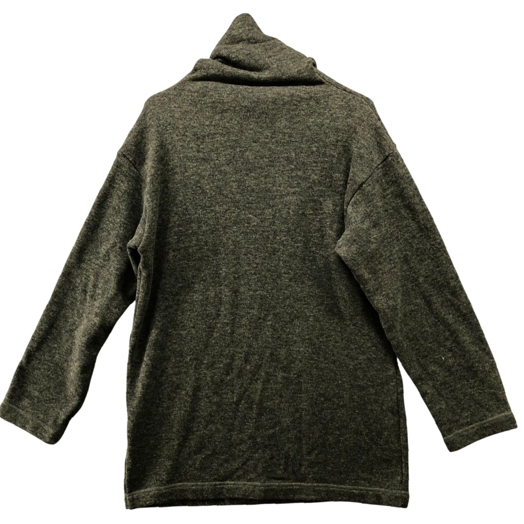 Uniqlo Uniqlo Fleece Turtleneck Tunic Pullover Womens S Green Heather Sweater Oversized Size S / US 4 / IT 40 - 2 Thumbnail