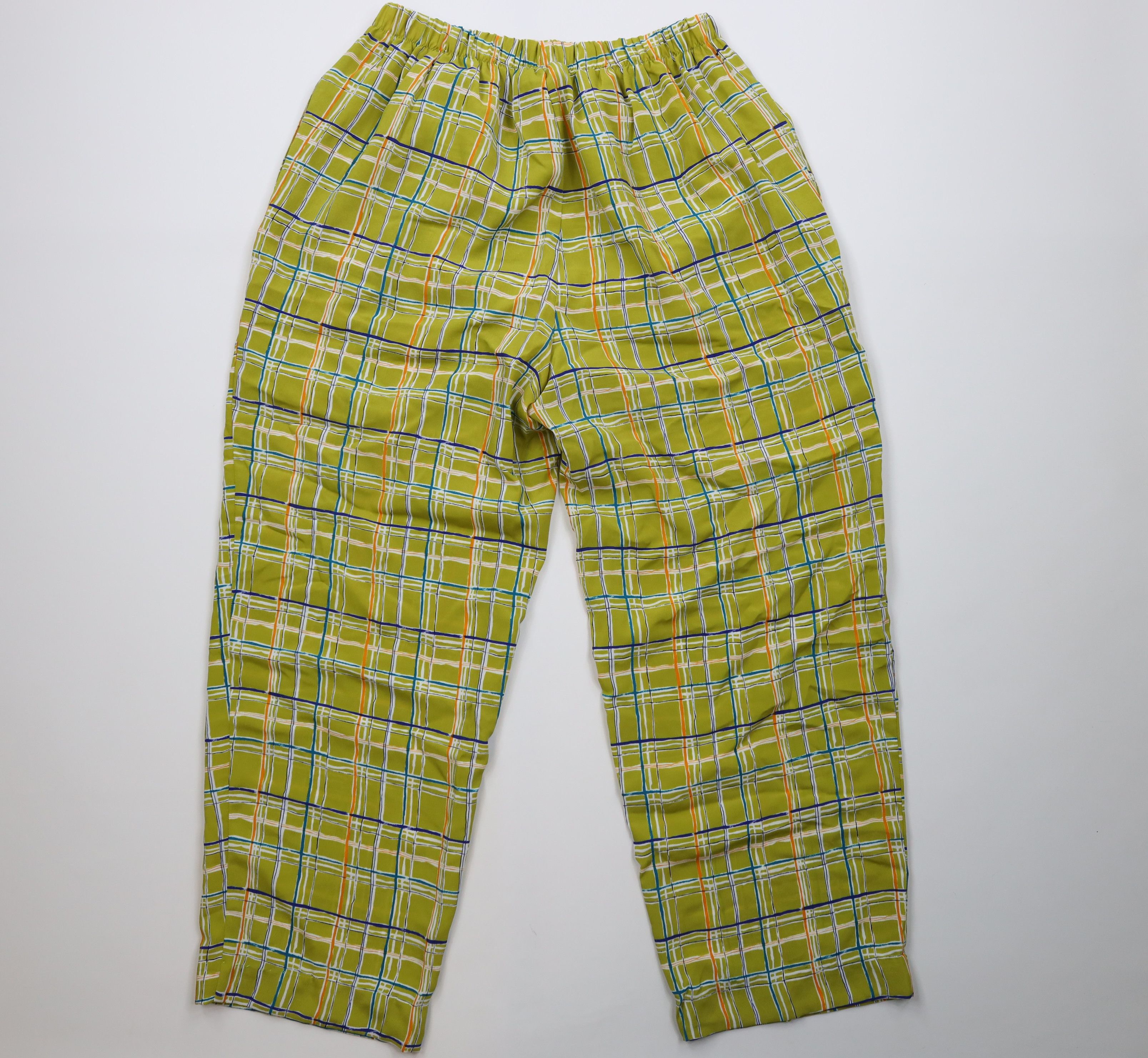 Vintage Vintage Y2K Lane Bryant Wide Leg Harem Pants Green Plaid Size 36" / US 14 / IT 50 - 9 Thumbnail
